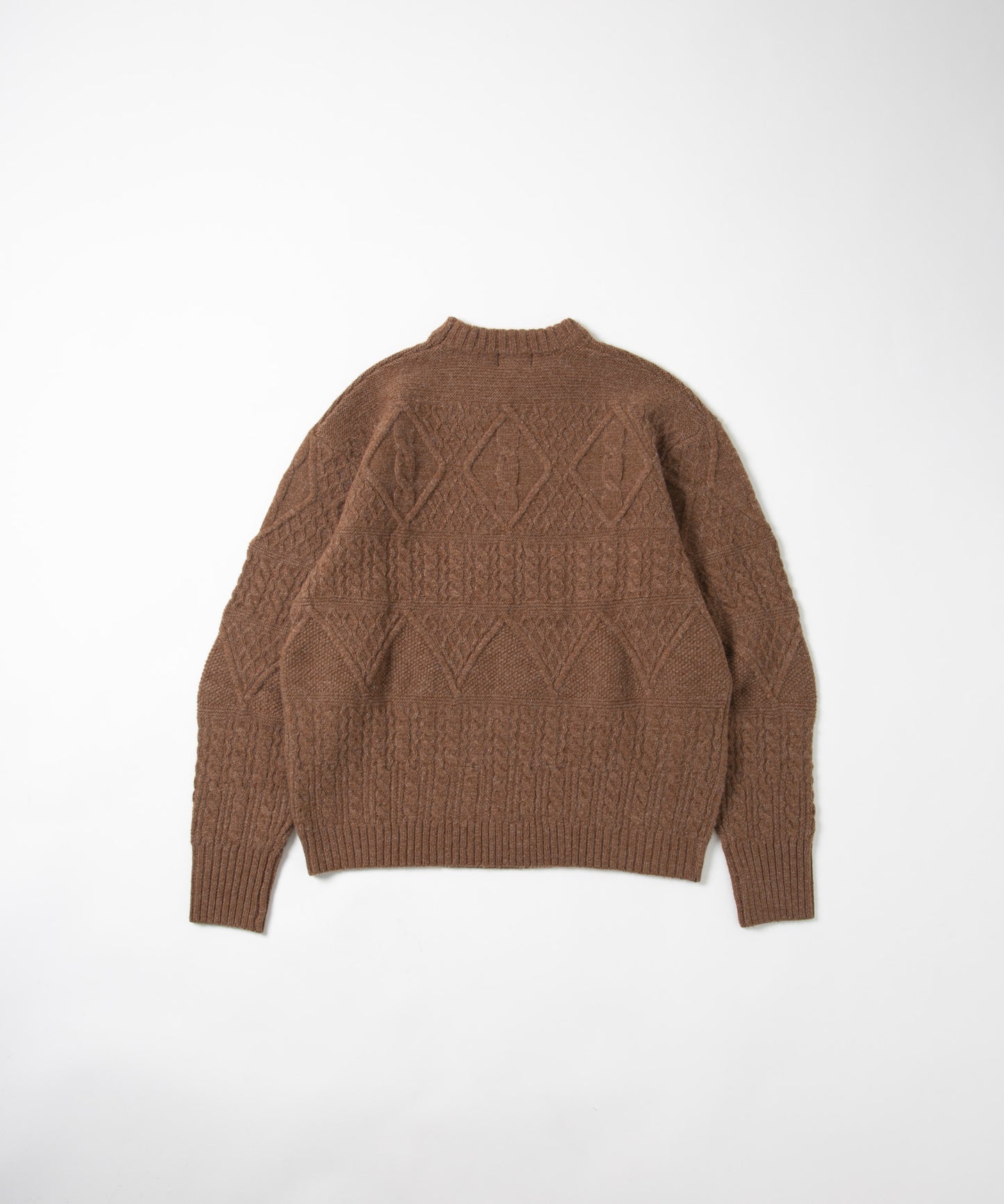 5G Aran pattern Crew Knit