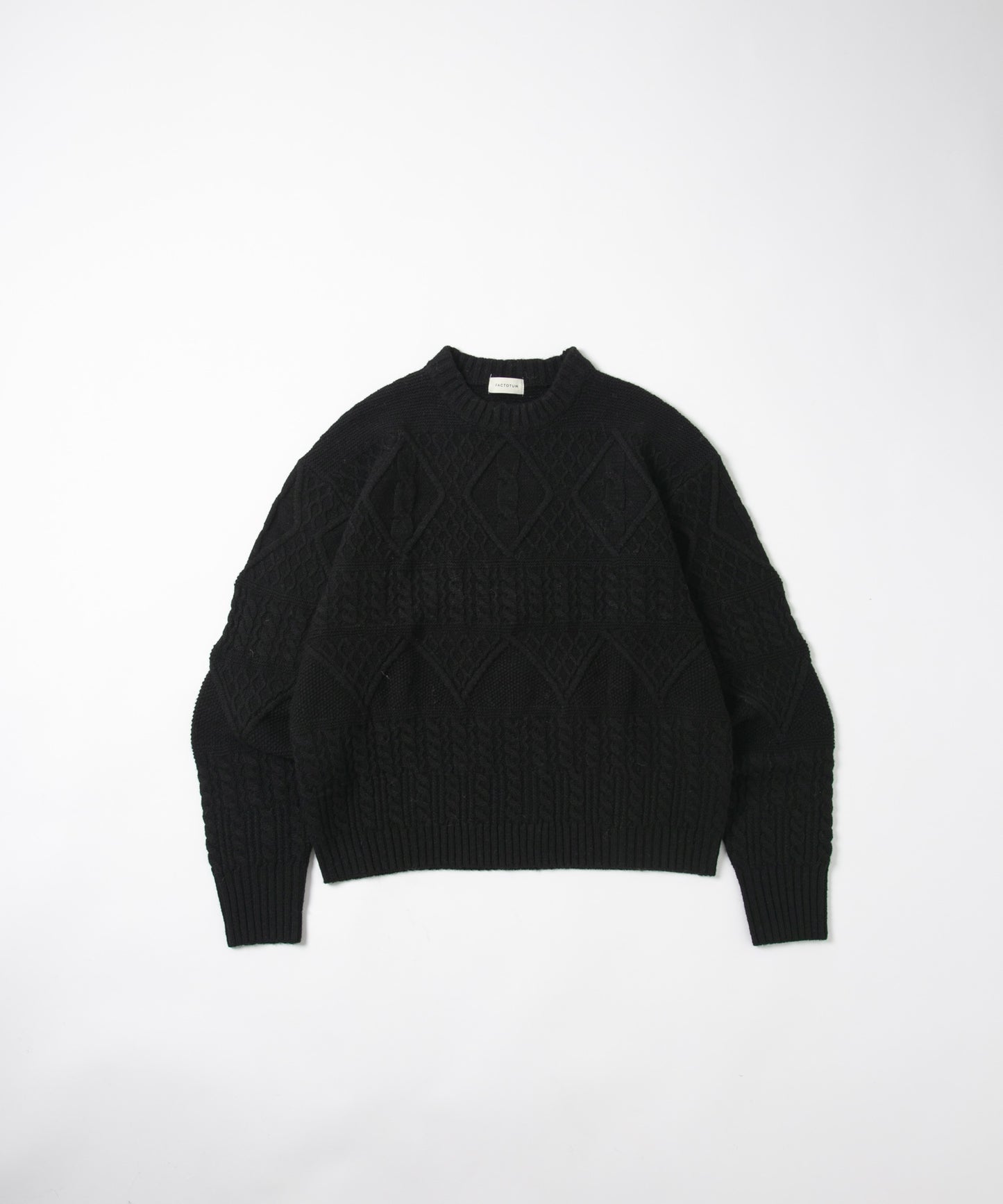 5G Aran pattern Crew Knit