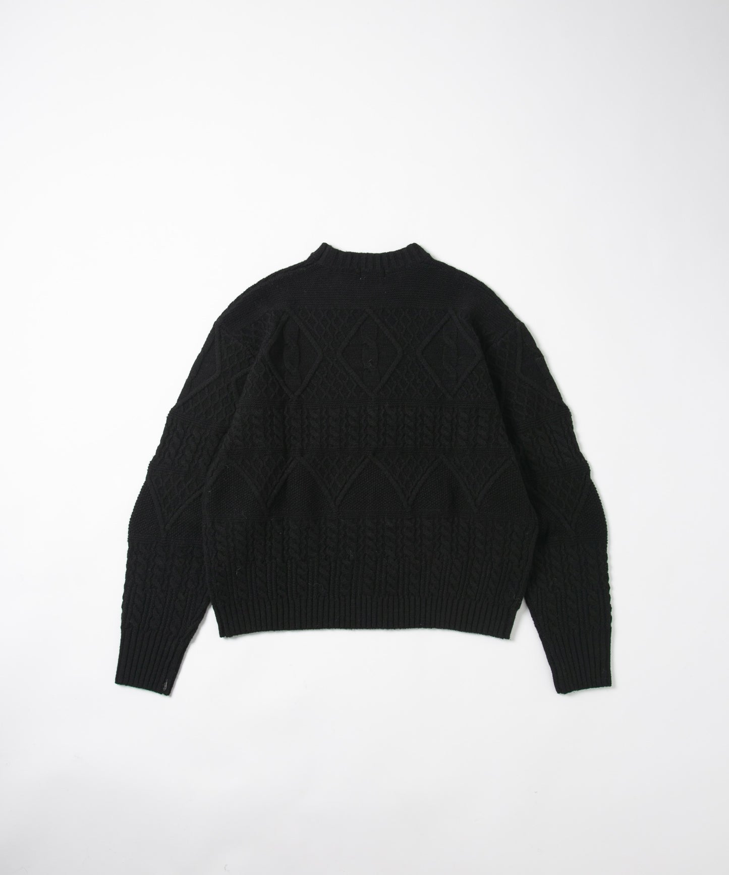 5G Aran pattern Crew Knit