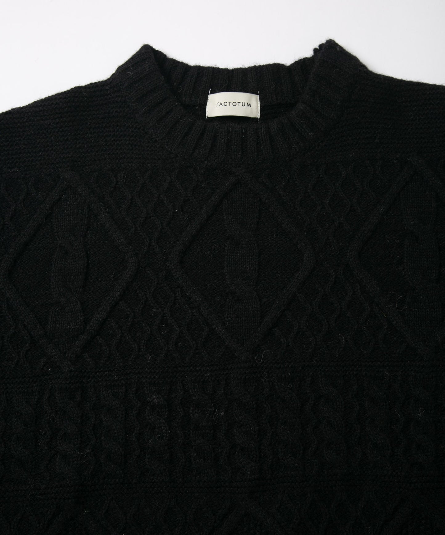 5G Aran pattern Crew Knit