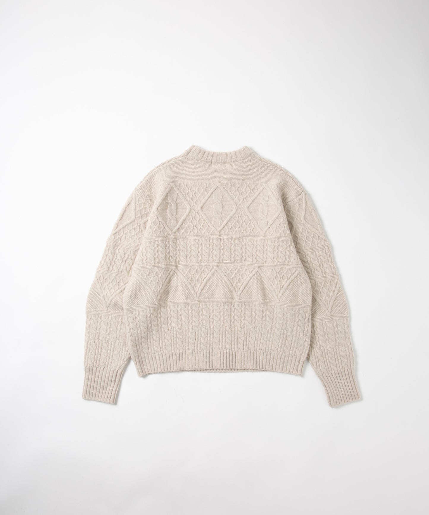 5G Aran pattern Crew Knit