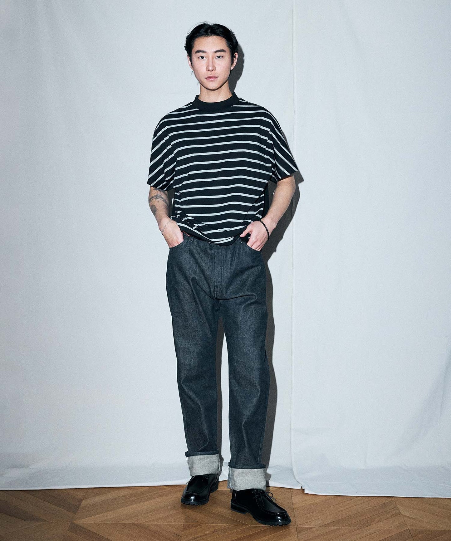Organic Denim Rigid Baggy ”Poul"