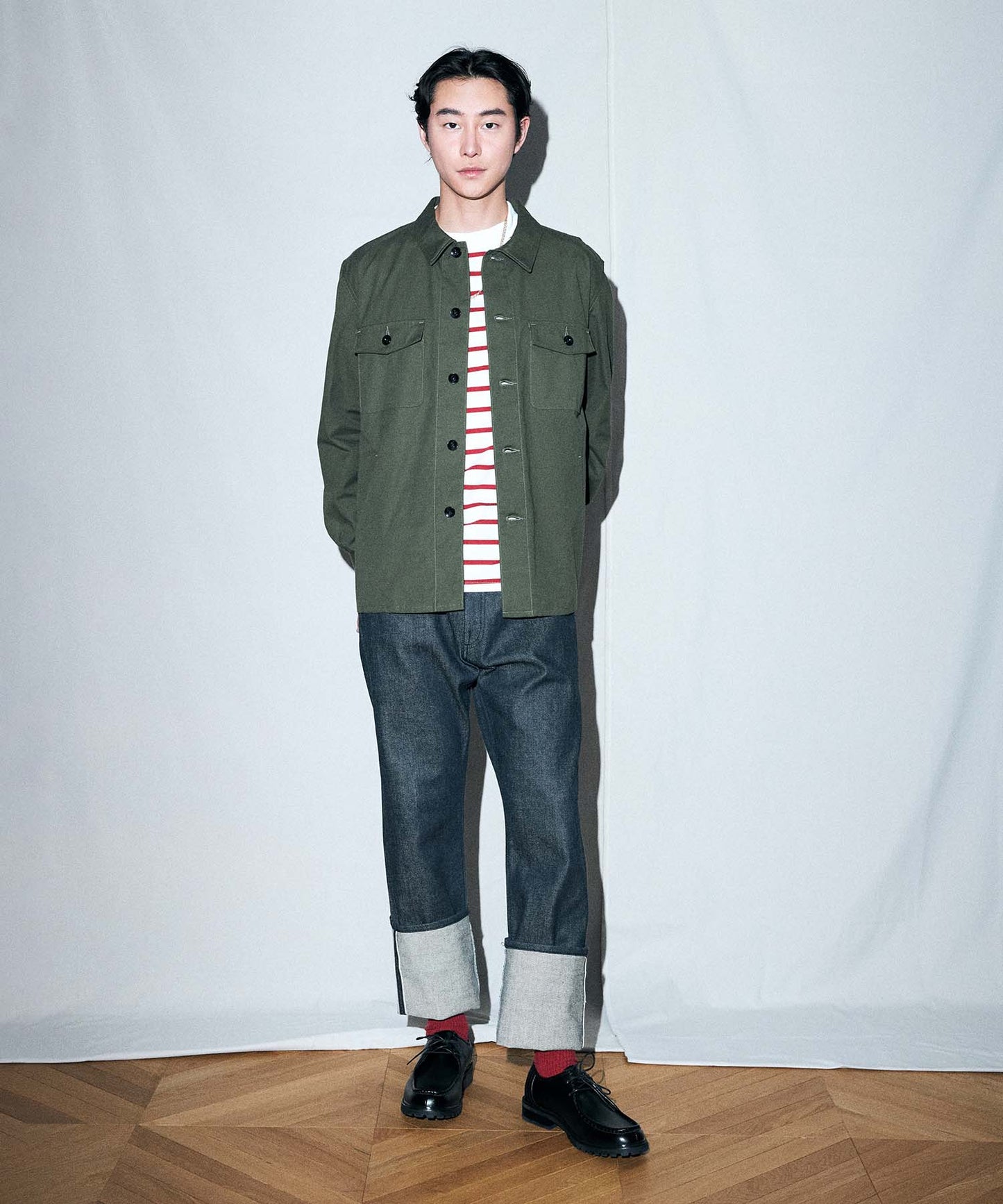 Organic Denim Rigid Baggy ”Poul"