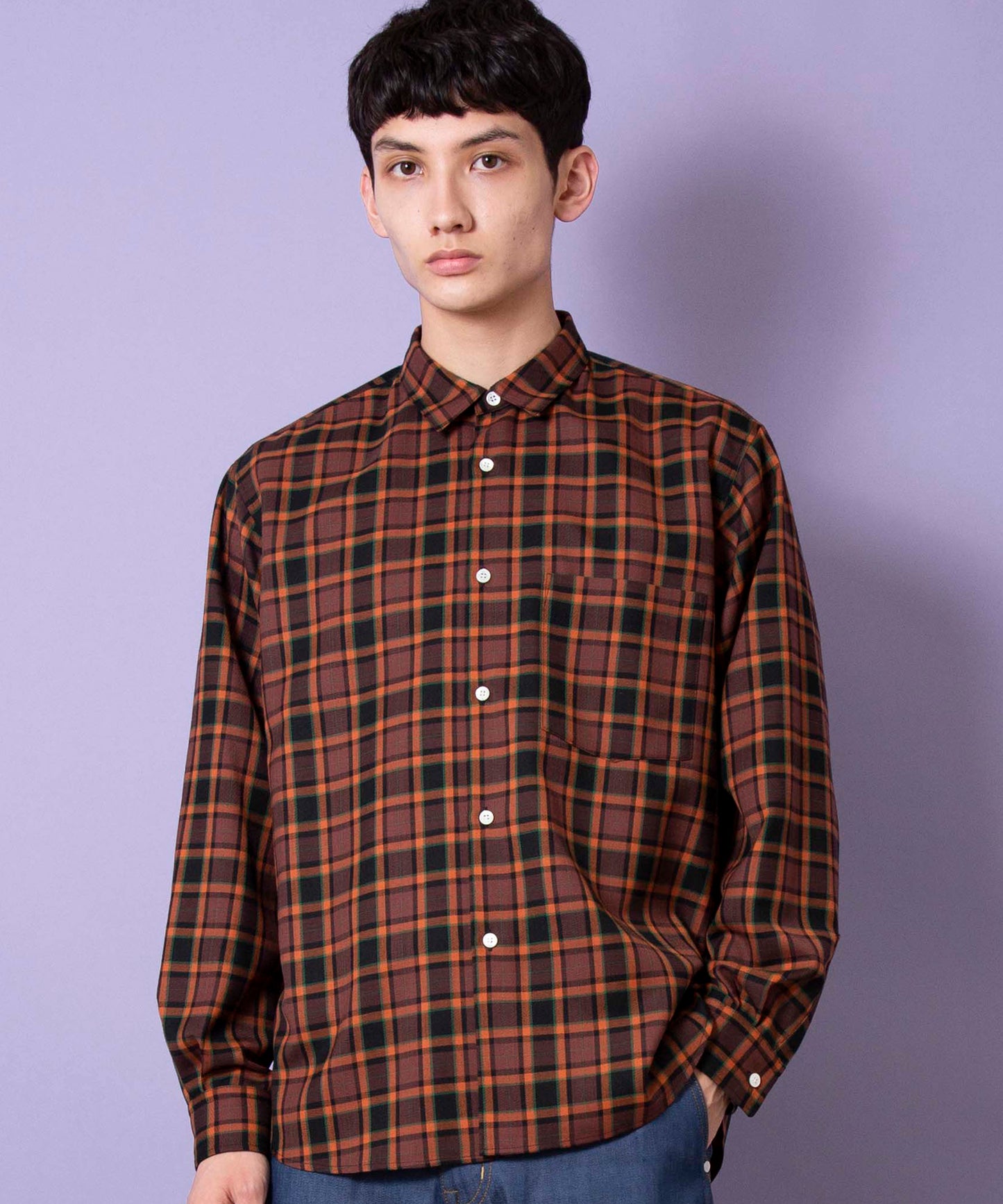 T/W Check Wide Shirt