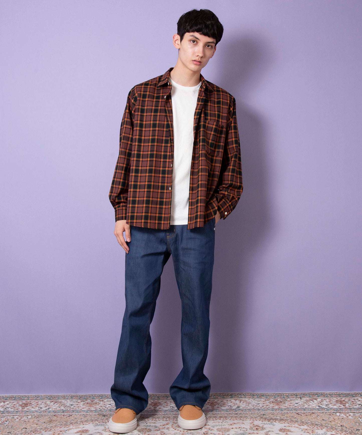 T/W Check Wide Shirt
