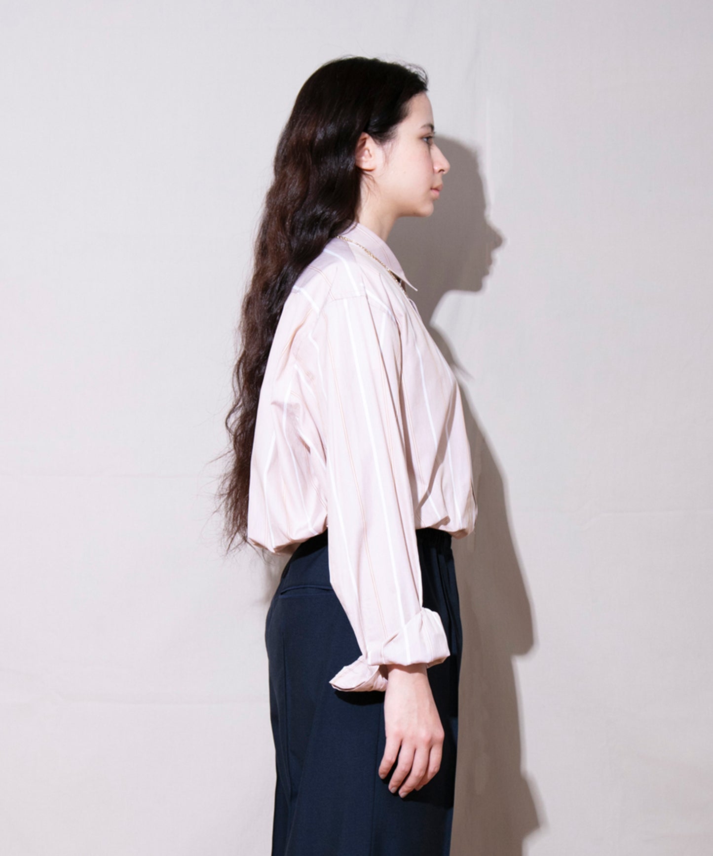 CL Stripe Round Hem Shirt