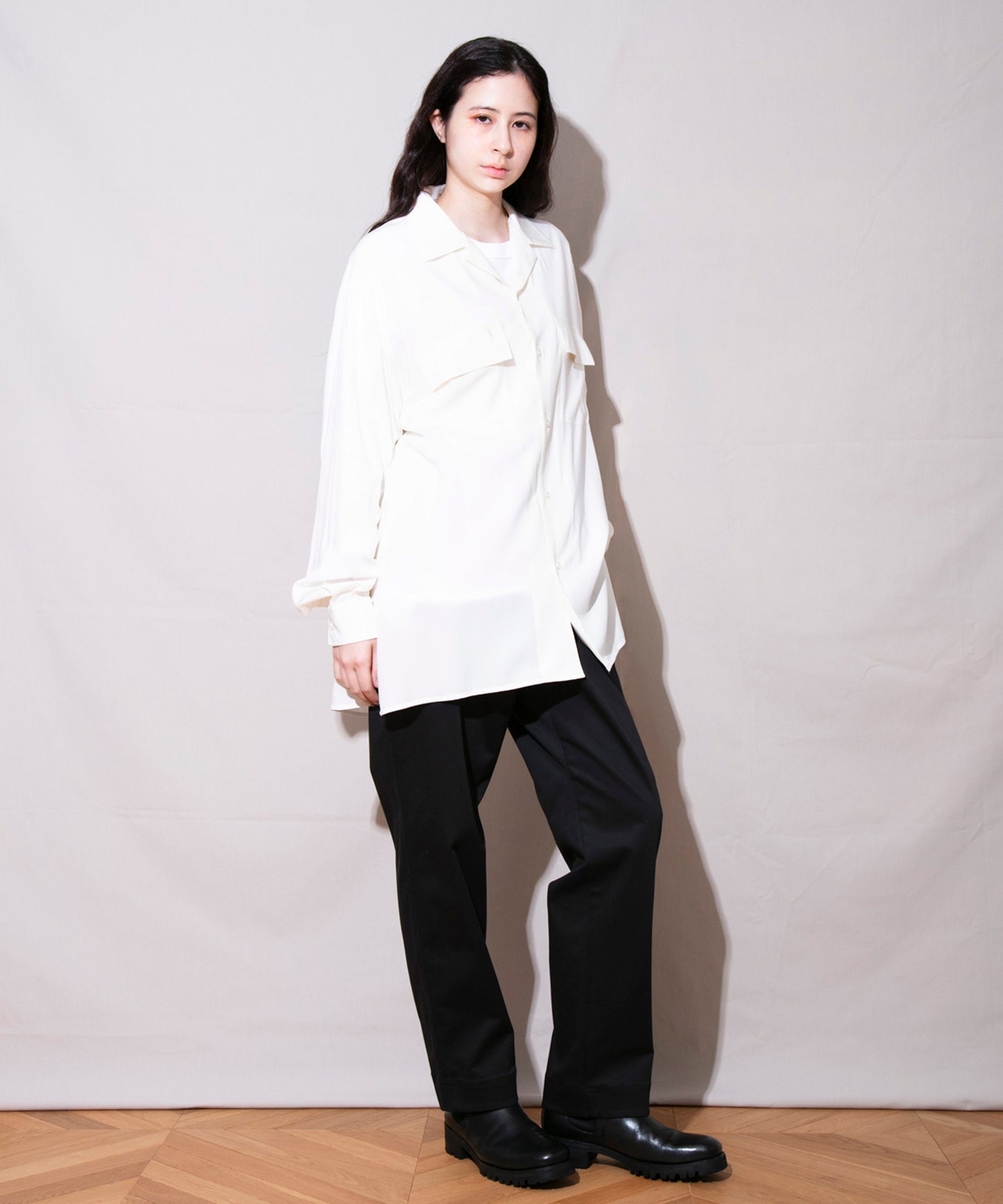 Poplin Square Hem Shirt