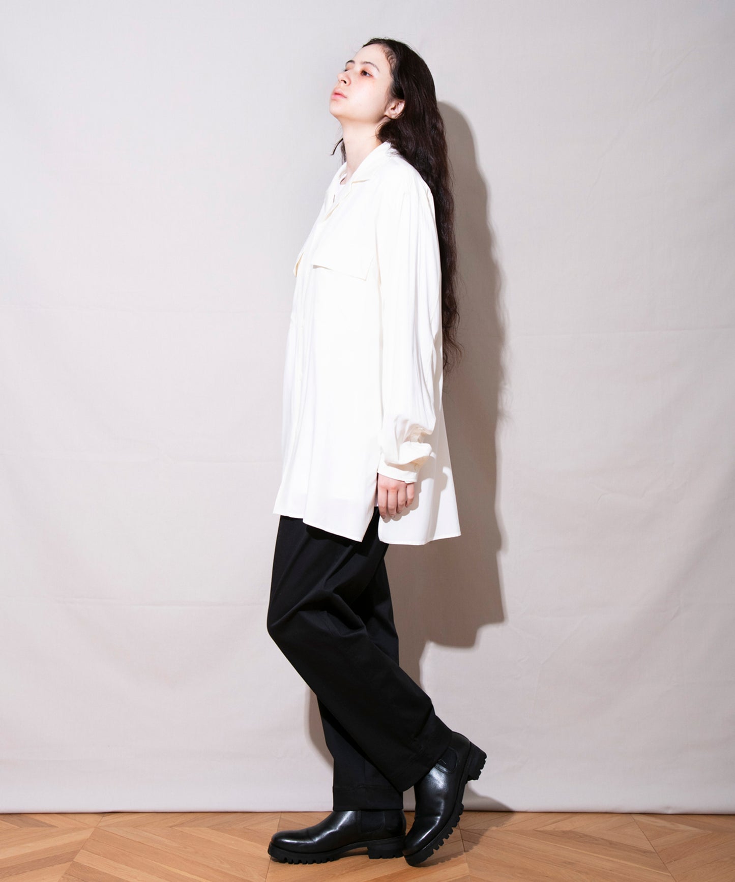 Satin Stretch Wide Slacks