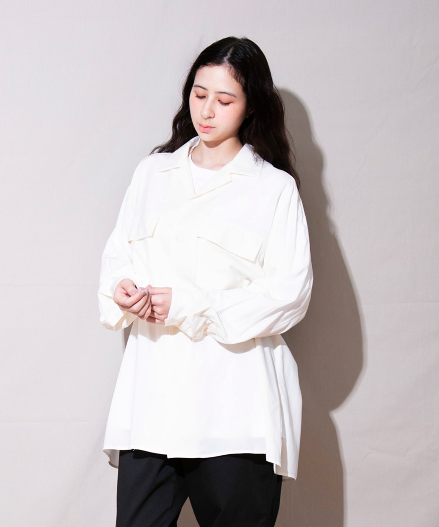 Poplin Square Hem Shirt