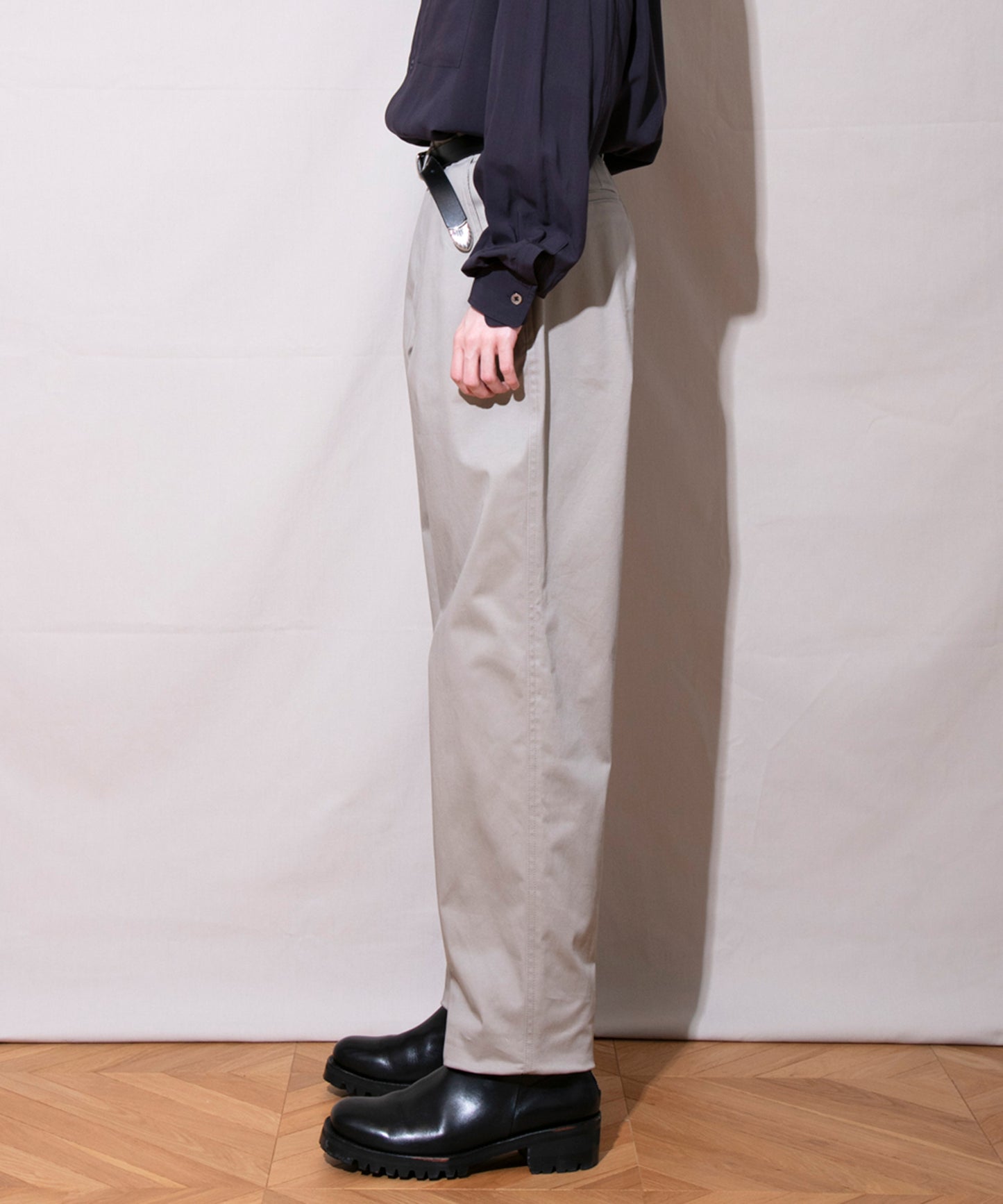 Satin Stretch Wide Slacks