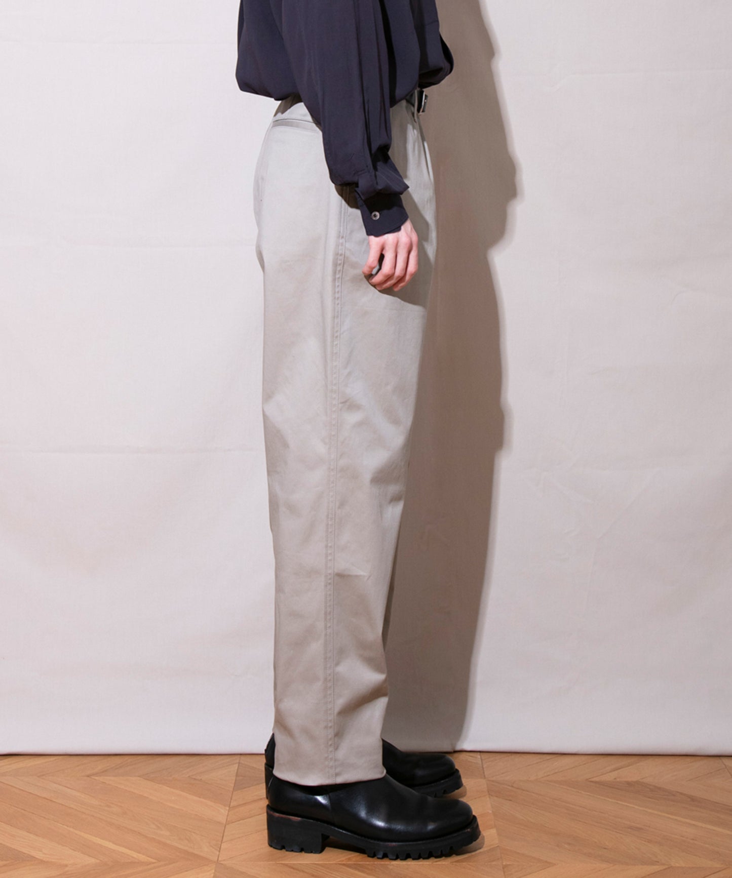 Satin Stretch Wide Slacks