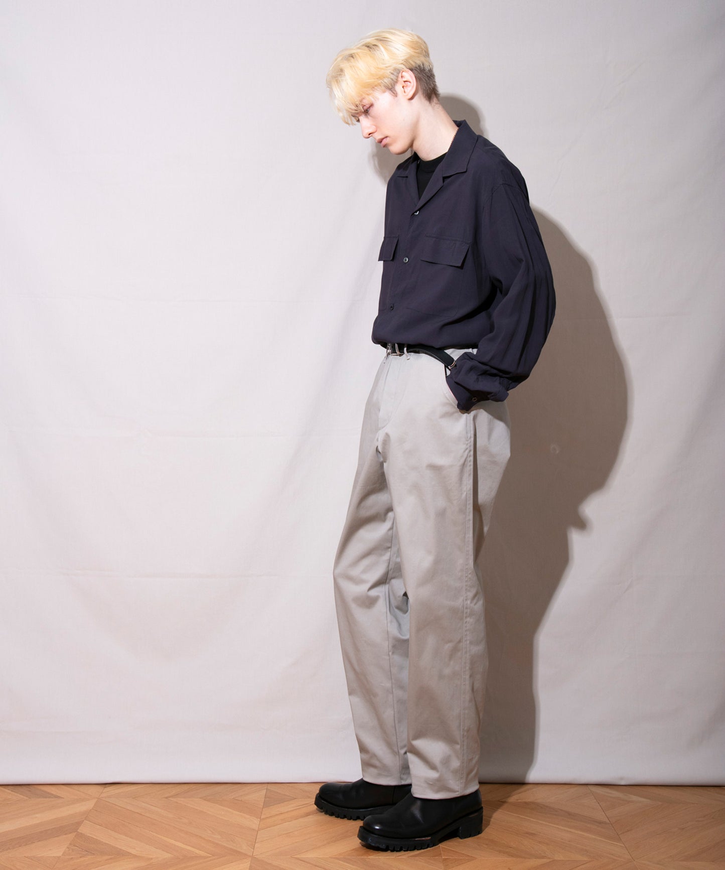Satin Stretch Wide Slacks