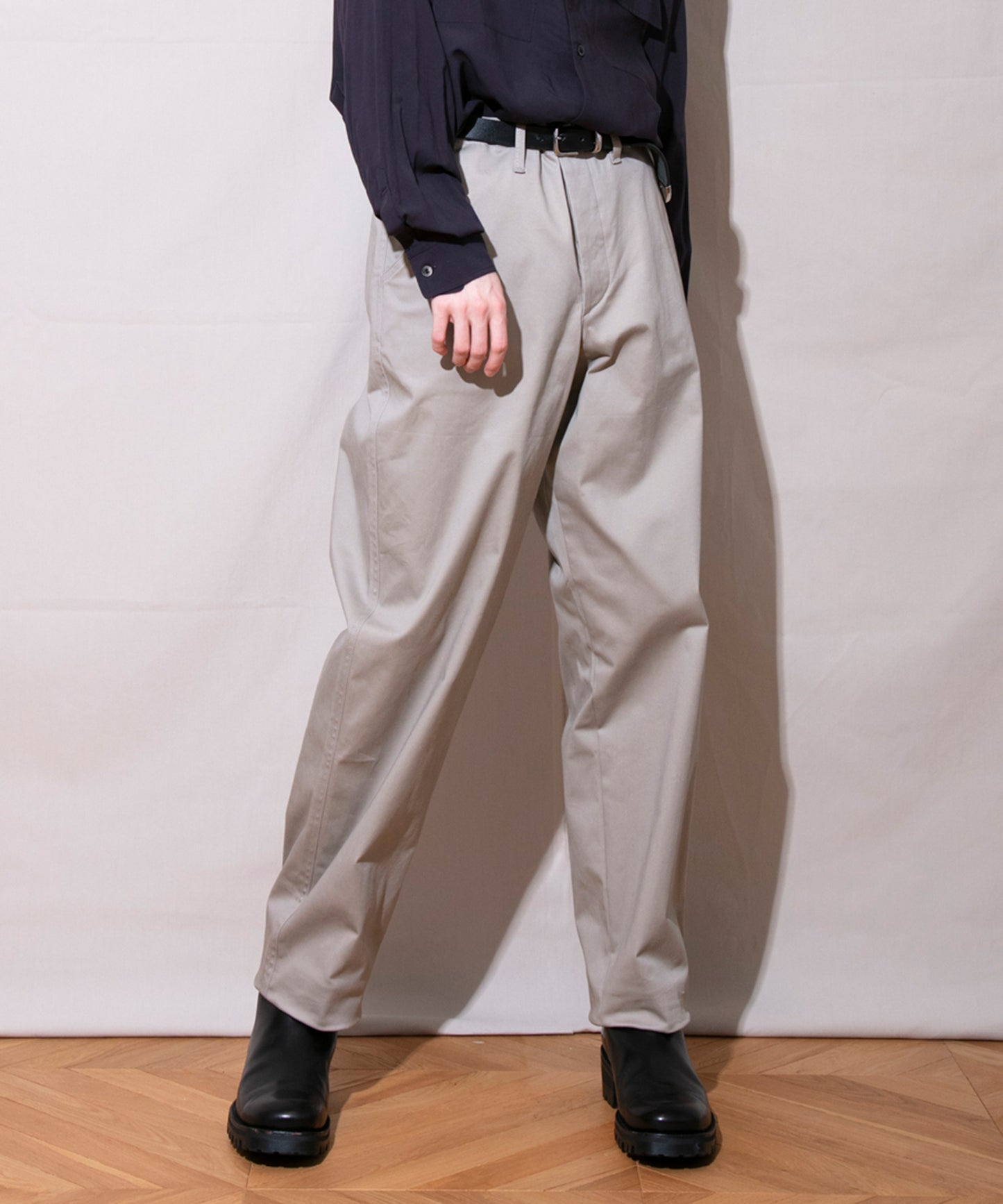Satin Stretch Wide Slacks