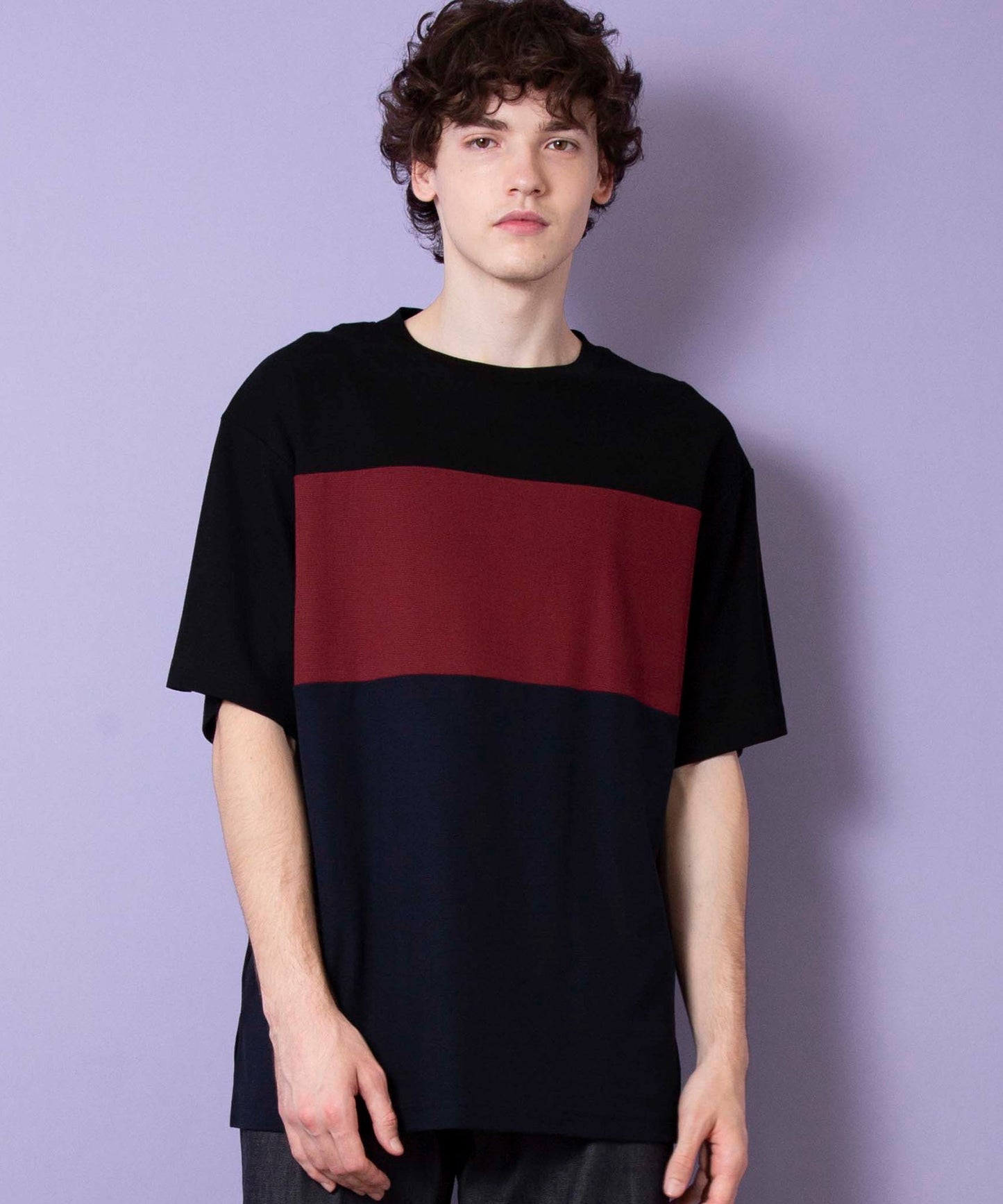 Comfort Surf Knit Panel Wide T-Shirt