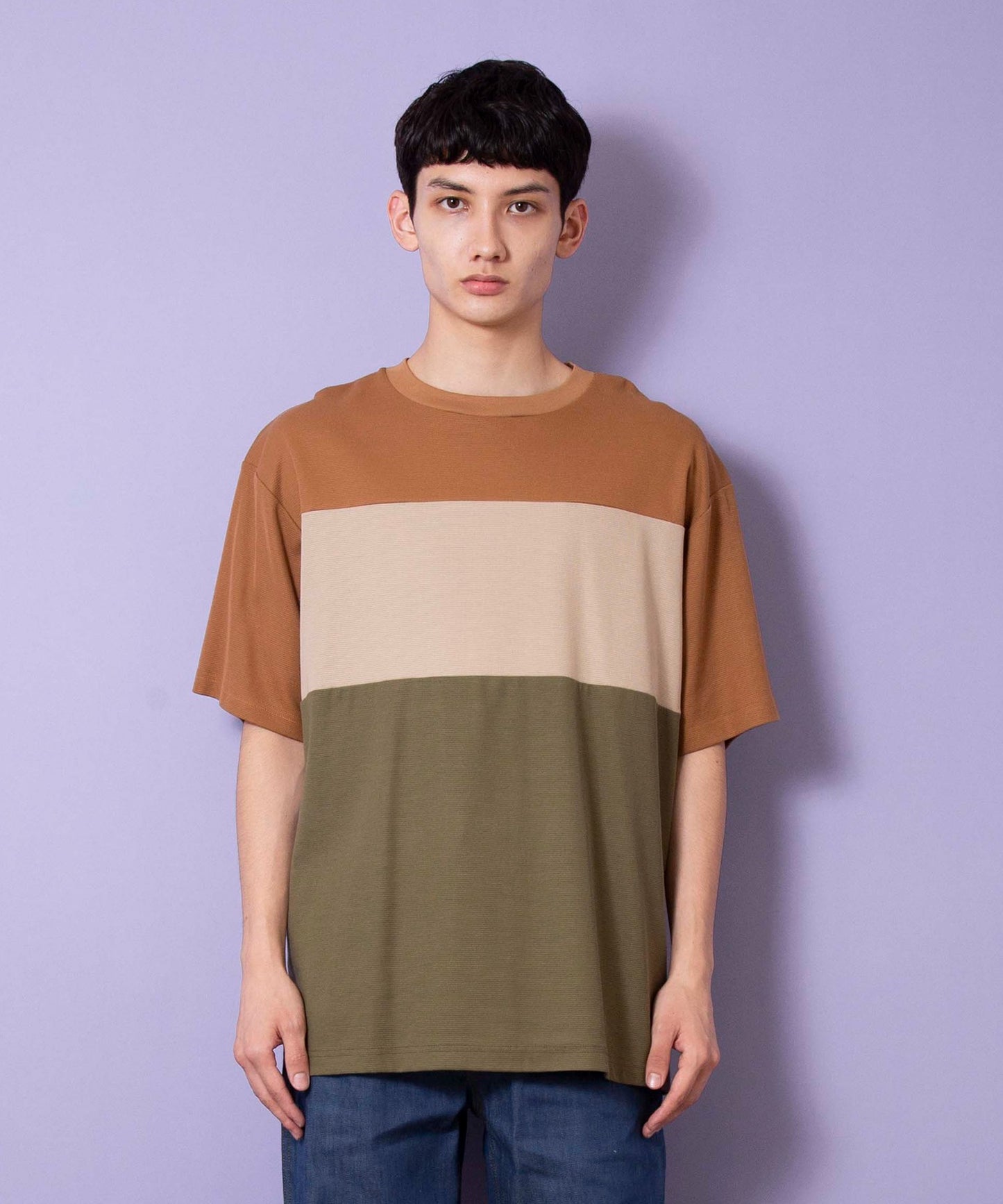 Comfort Surf Knit Panel Wide T-Shirt