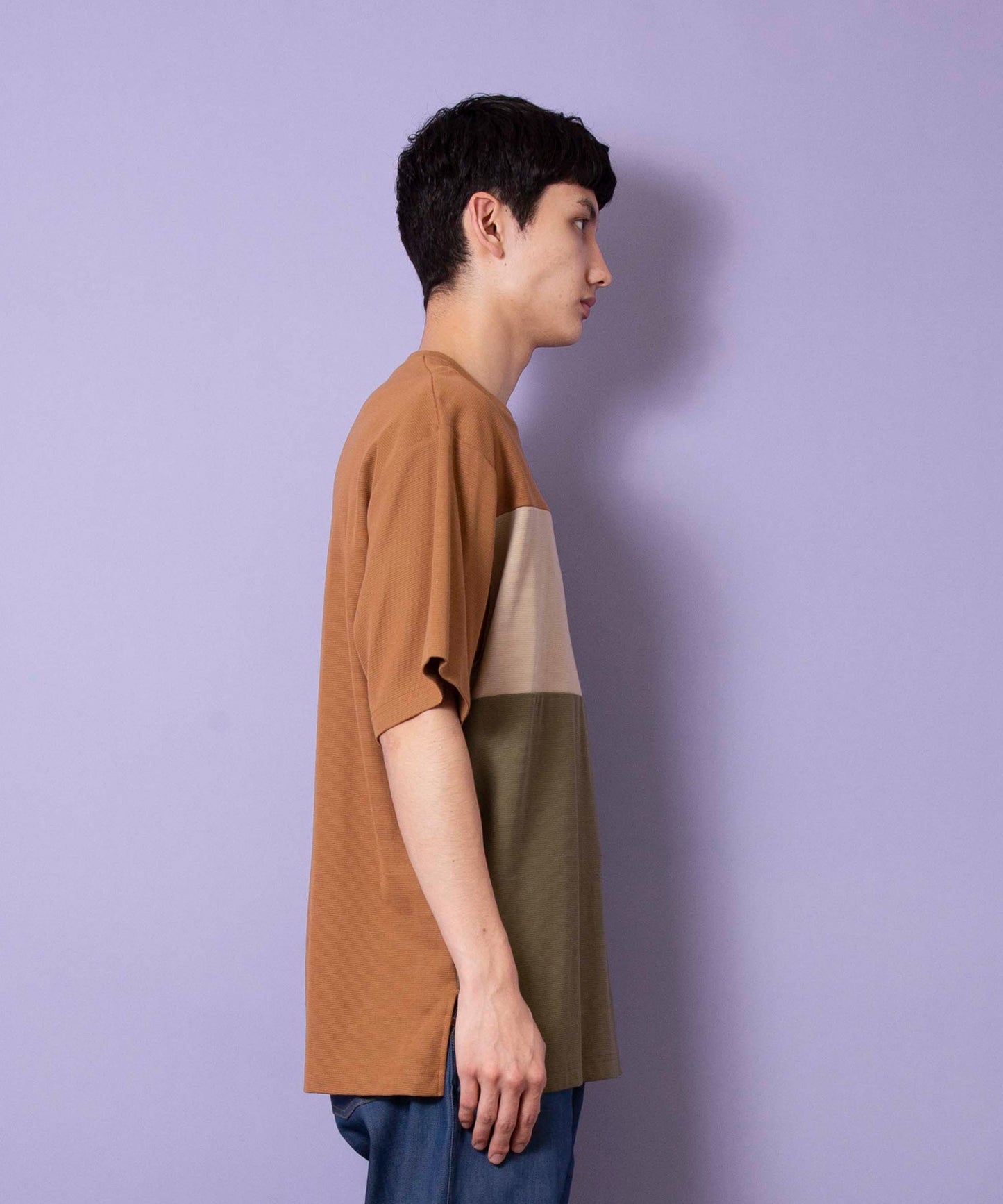Comfort Surf Knit Panel Wide T-Shirt