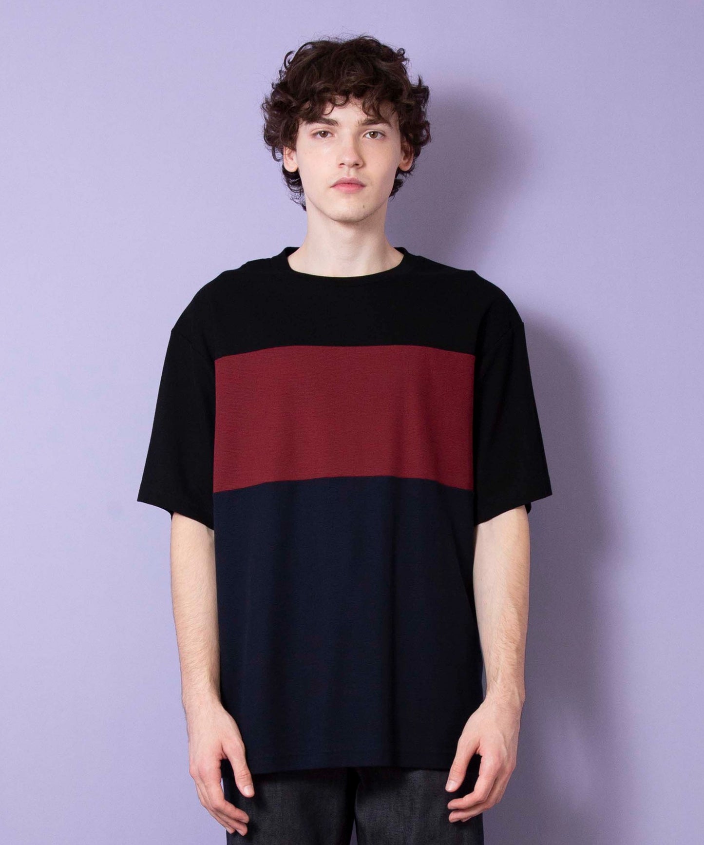 Comfort Surf Knit Panel Wide T-Shirt