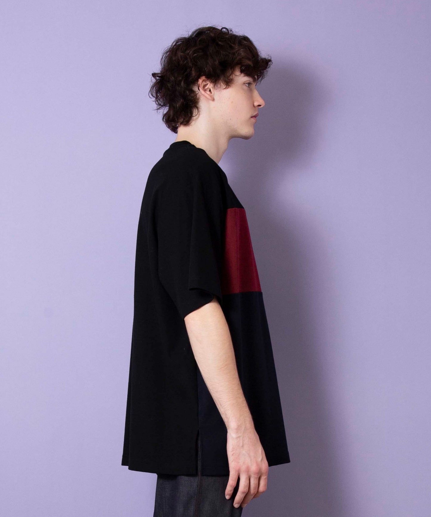 Comfort Surf Knit Panel Wide T-Shirt