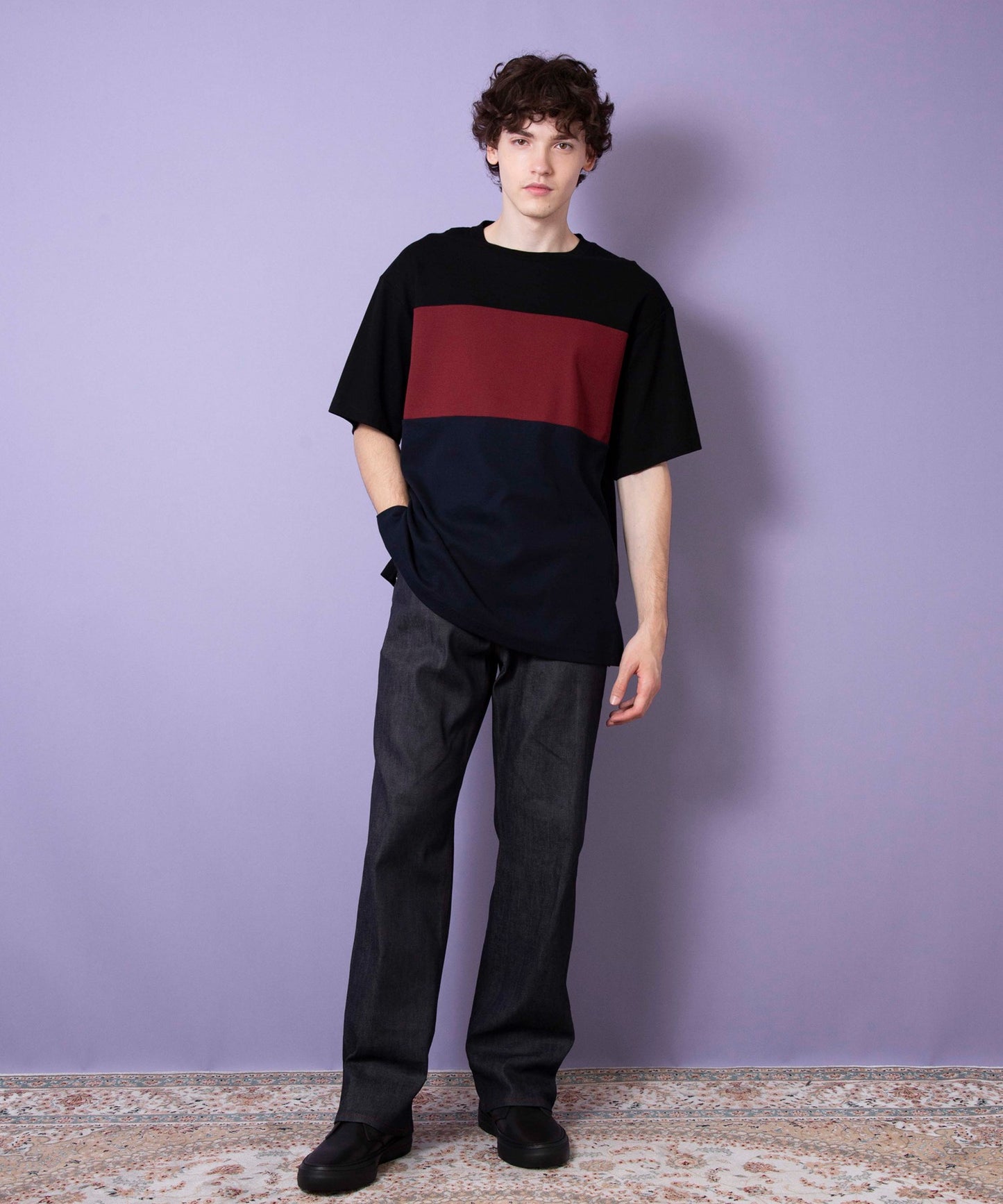 Comfort Surf Knit Panel Wide T-Shirt