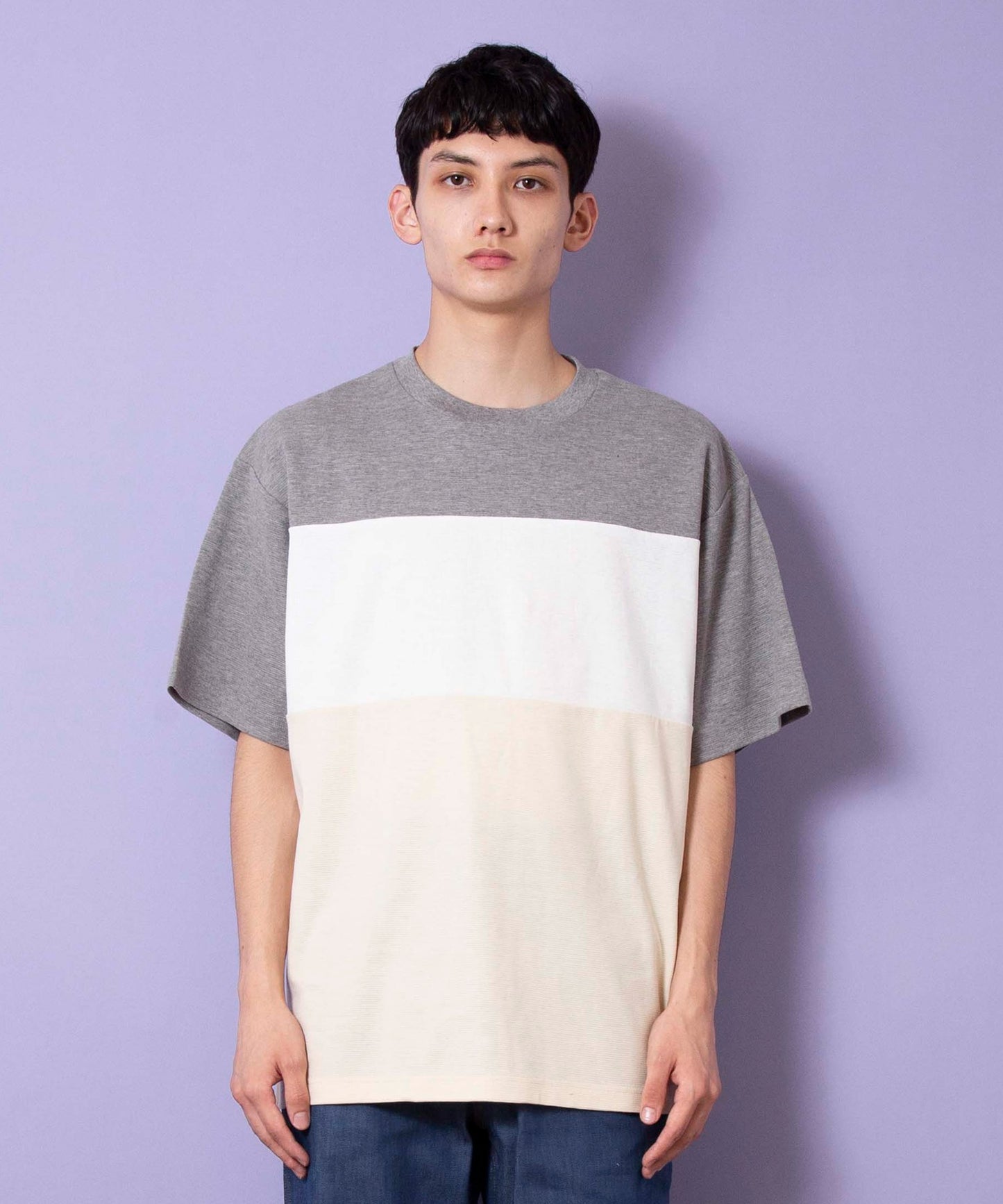 Comfort Surf Knit Panel Wide T-Shirt