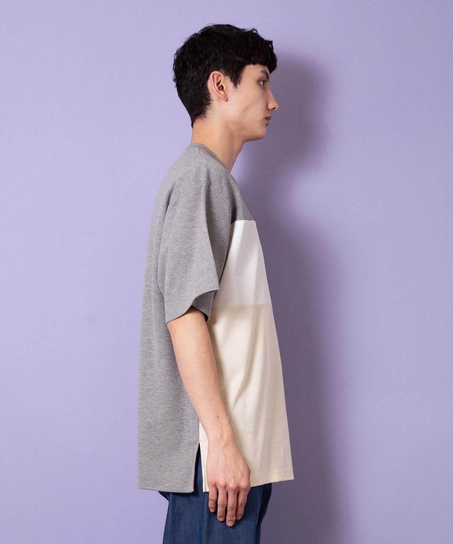 Comfort Surf Knit Panel Wide T-Shirt