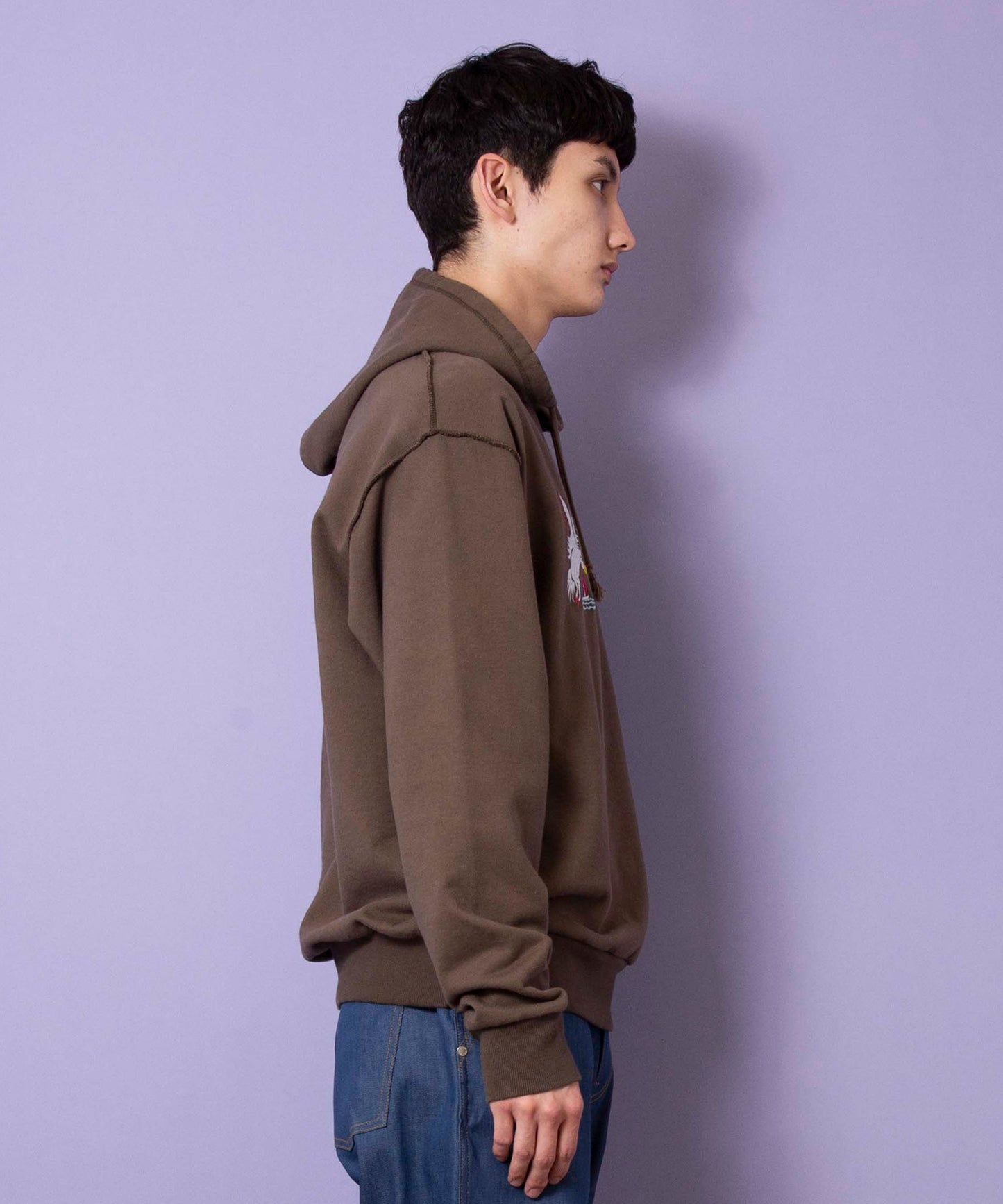 Seagull embroidered sweatshirt hoodie