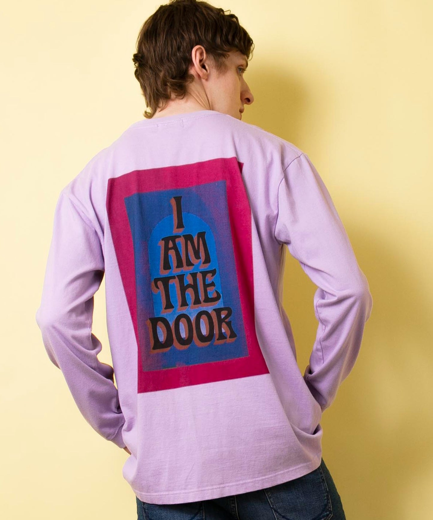 Heavy weight print T L/S DOOR