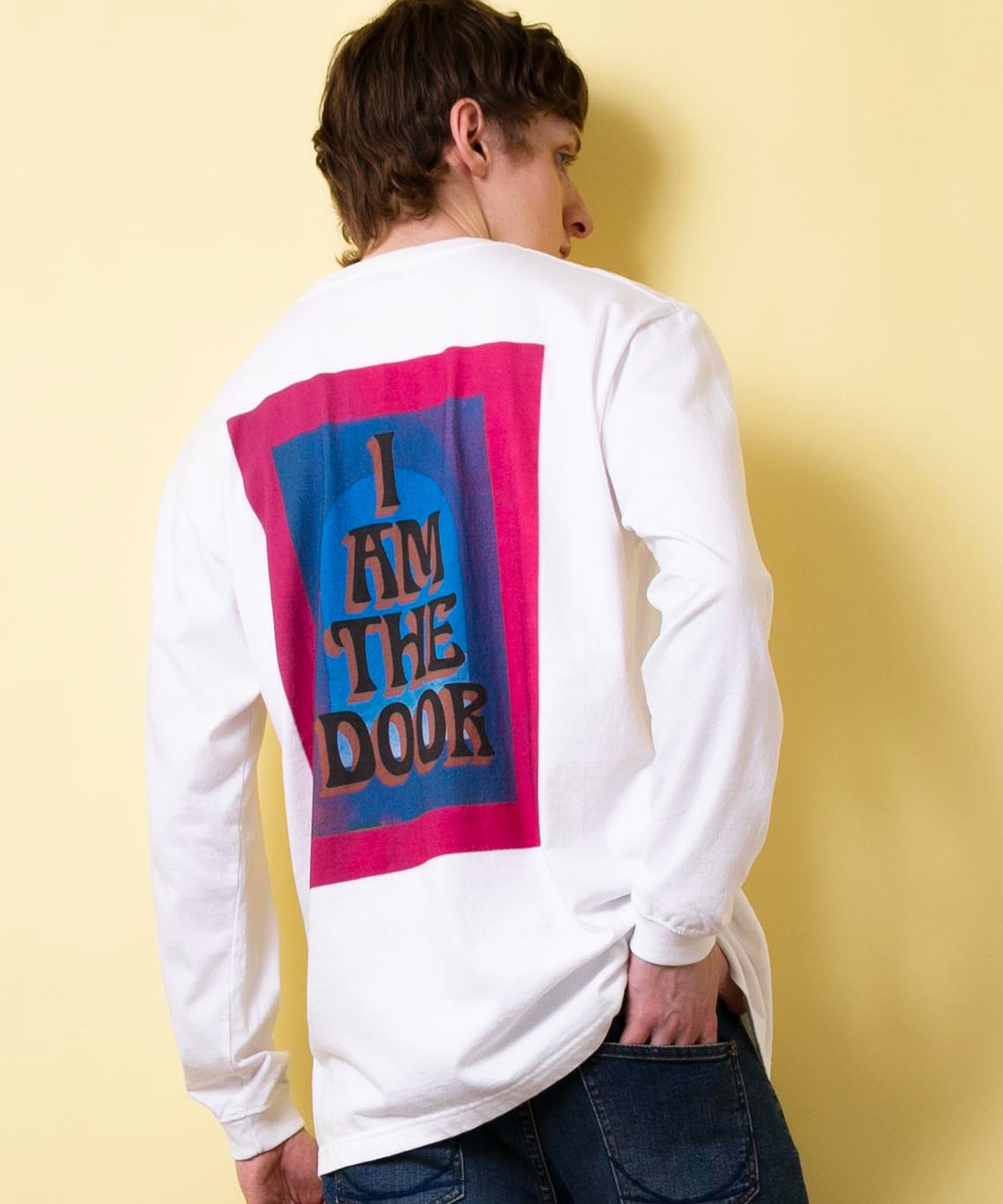 Heavy weight print T L/S DOOR