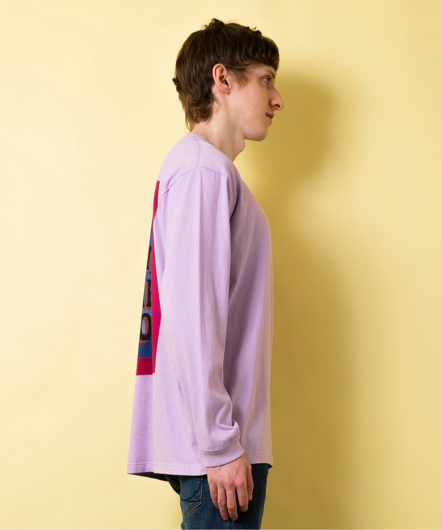 Heavy weight print T L/S DOOR