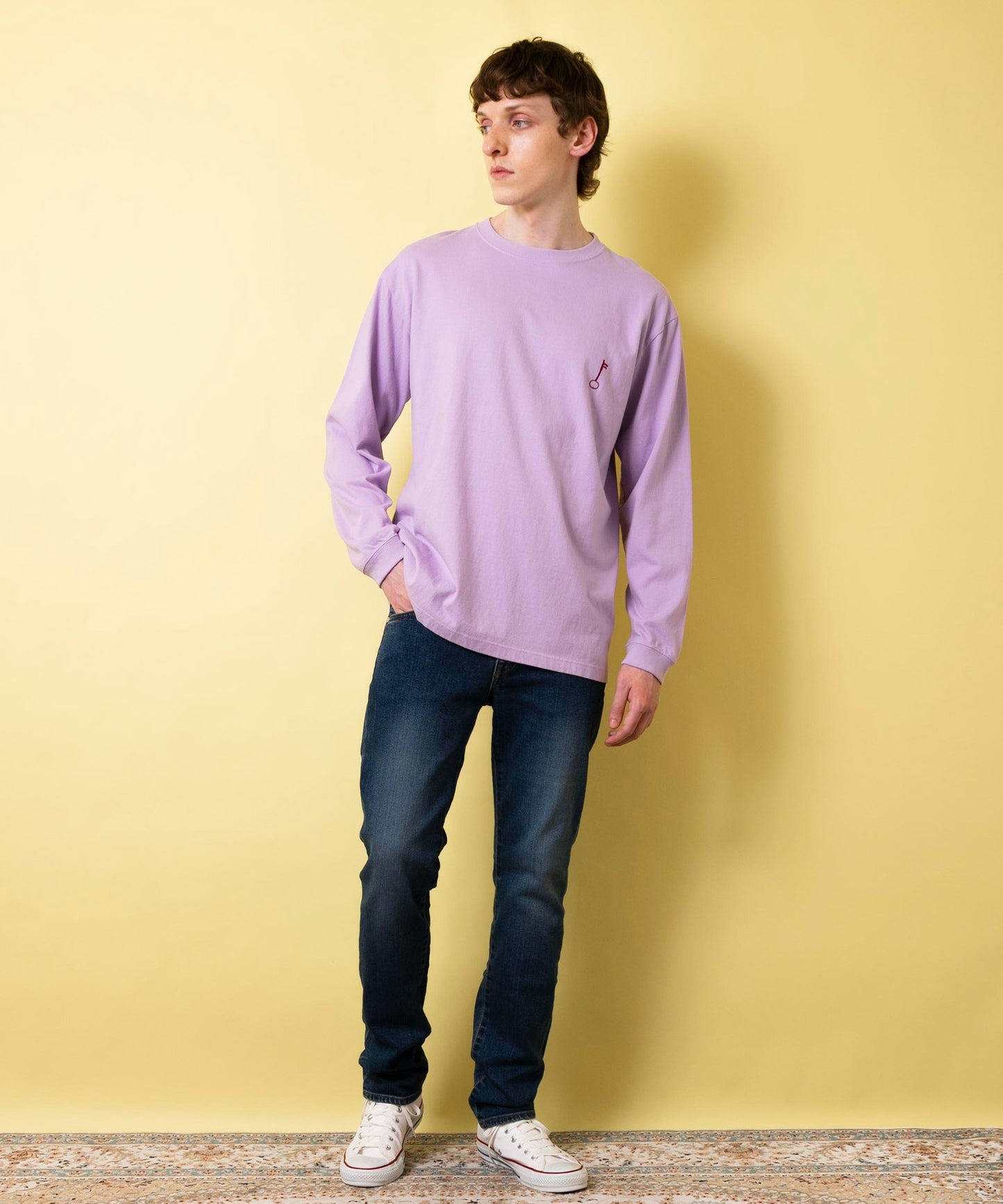 Heavy weight print T L/S DOOR