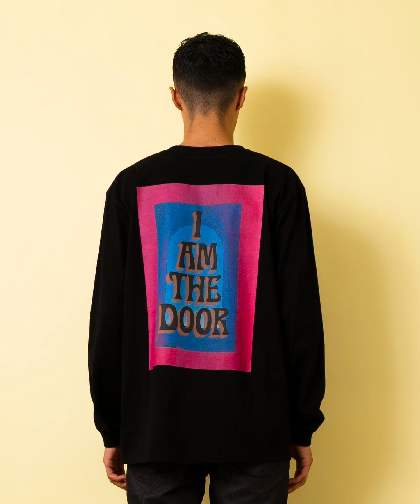 Heavy weight print T L/S DOOR