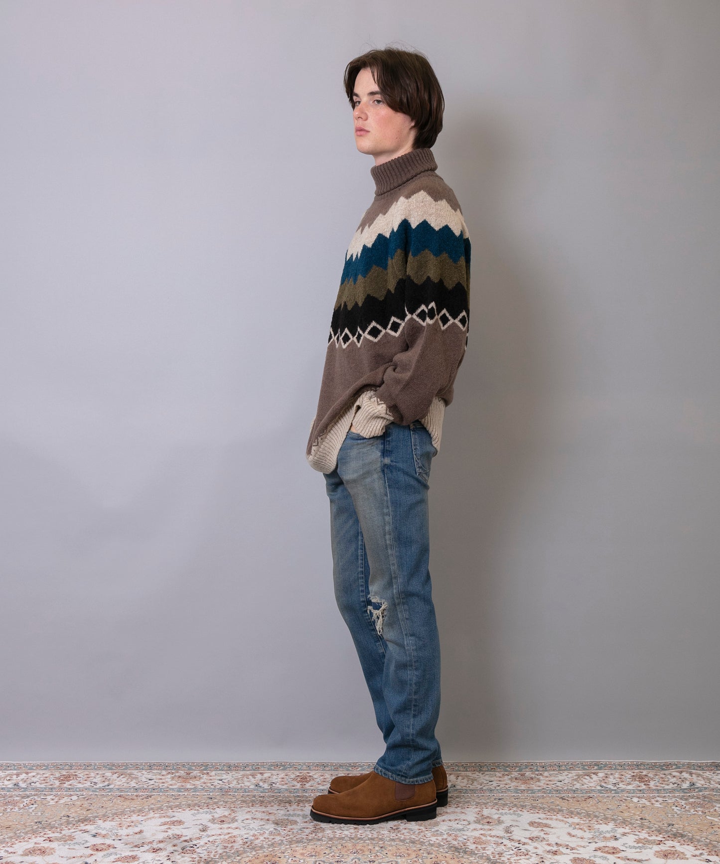 C/C 7G Nordic Turtle Knit