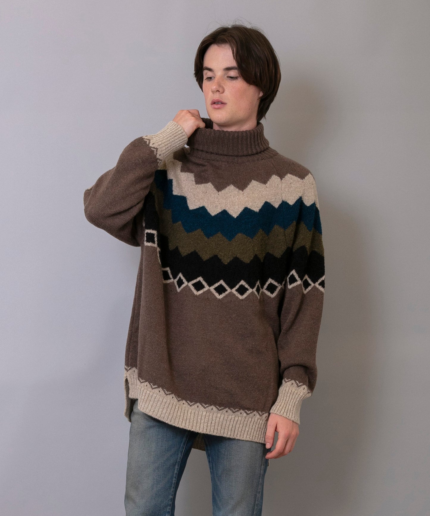 C/C 7G Nordic Turtle Knit