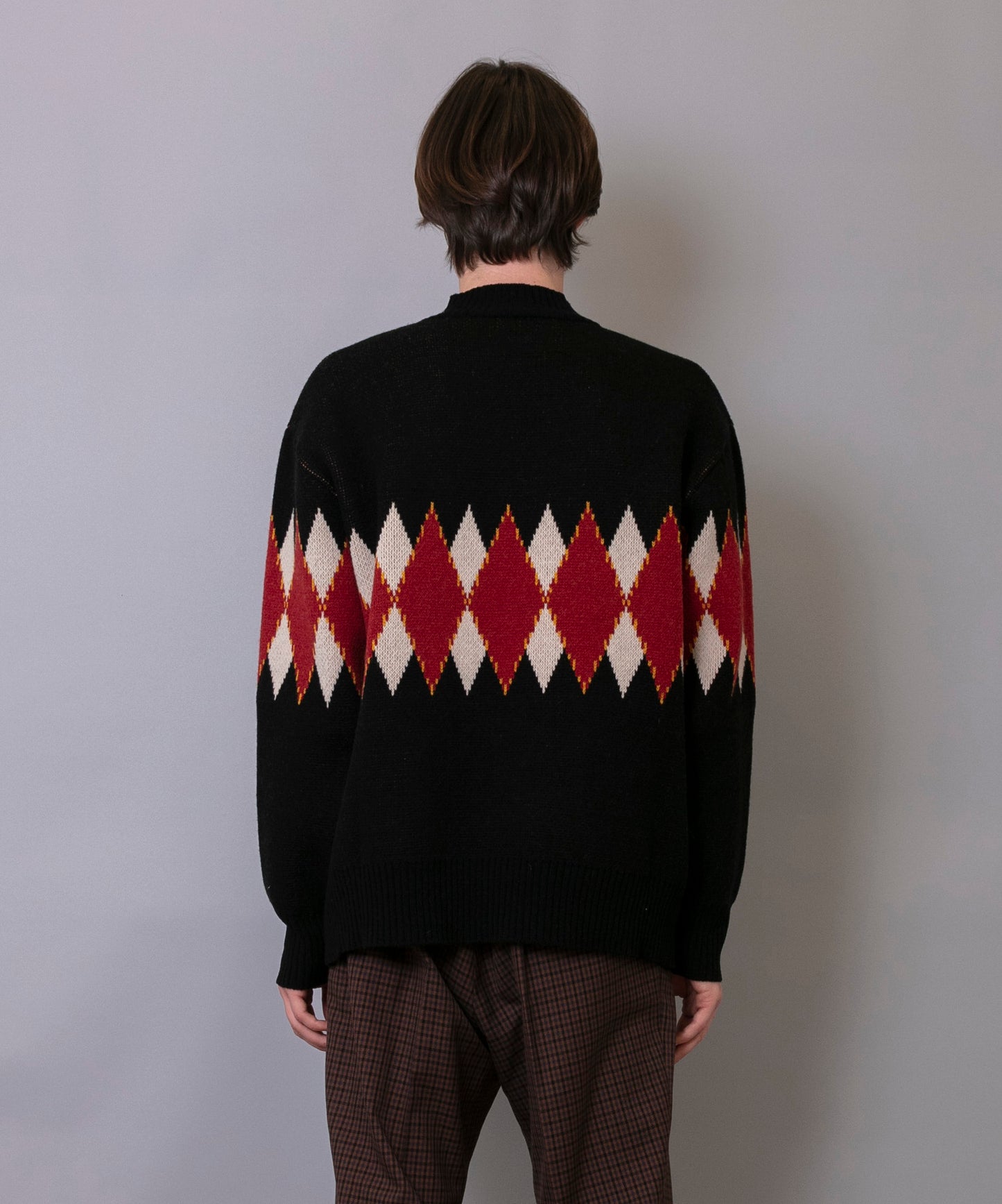 C/C 7G Argyle V-neck Knit