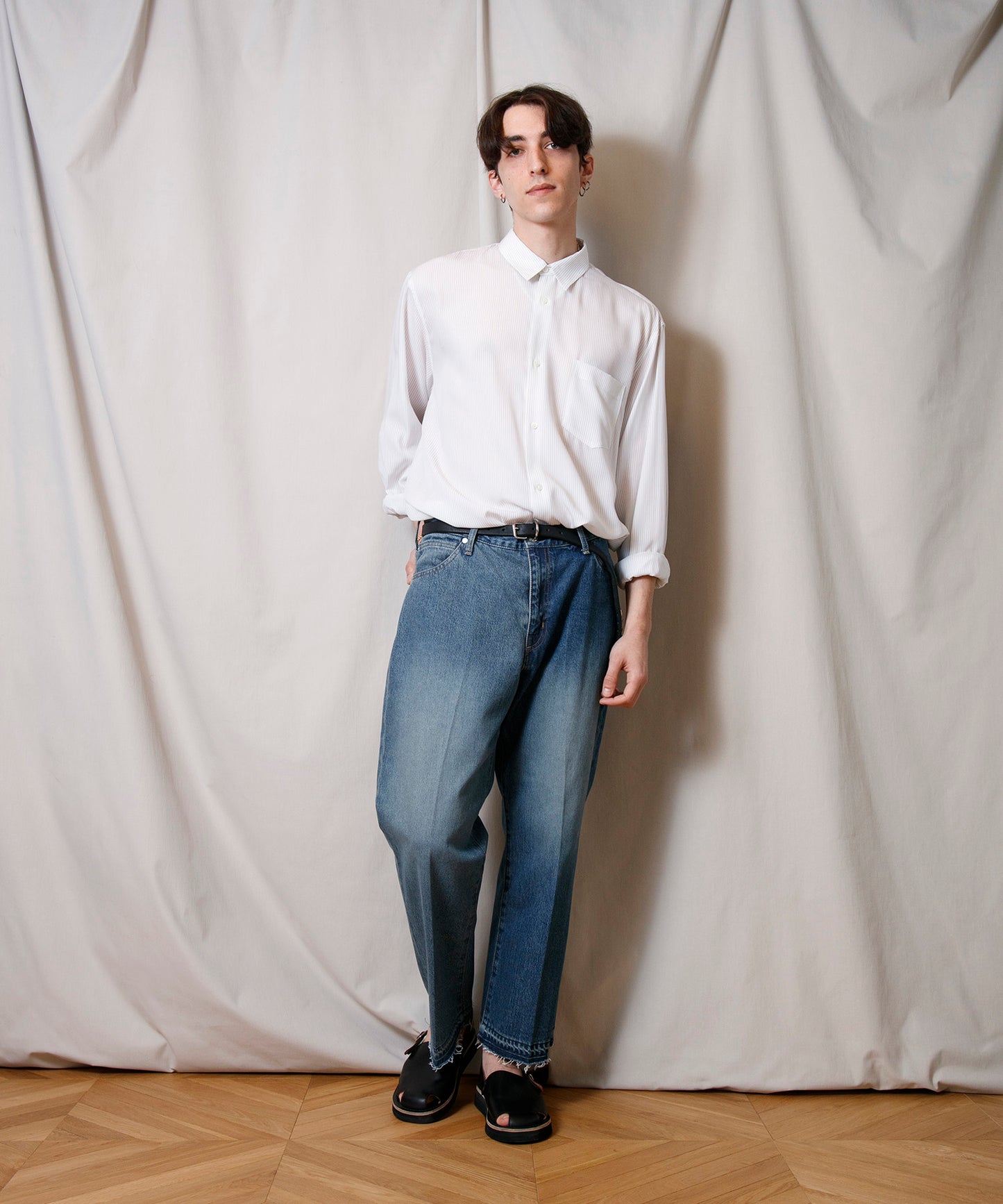 Lyocell Square Hem Shirt