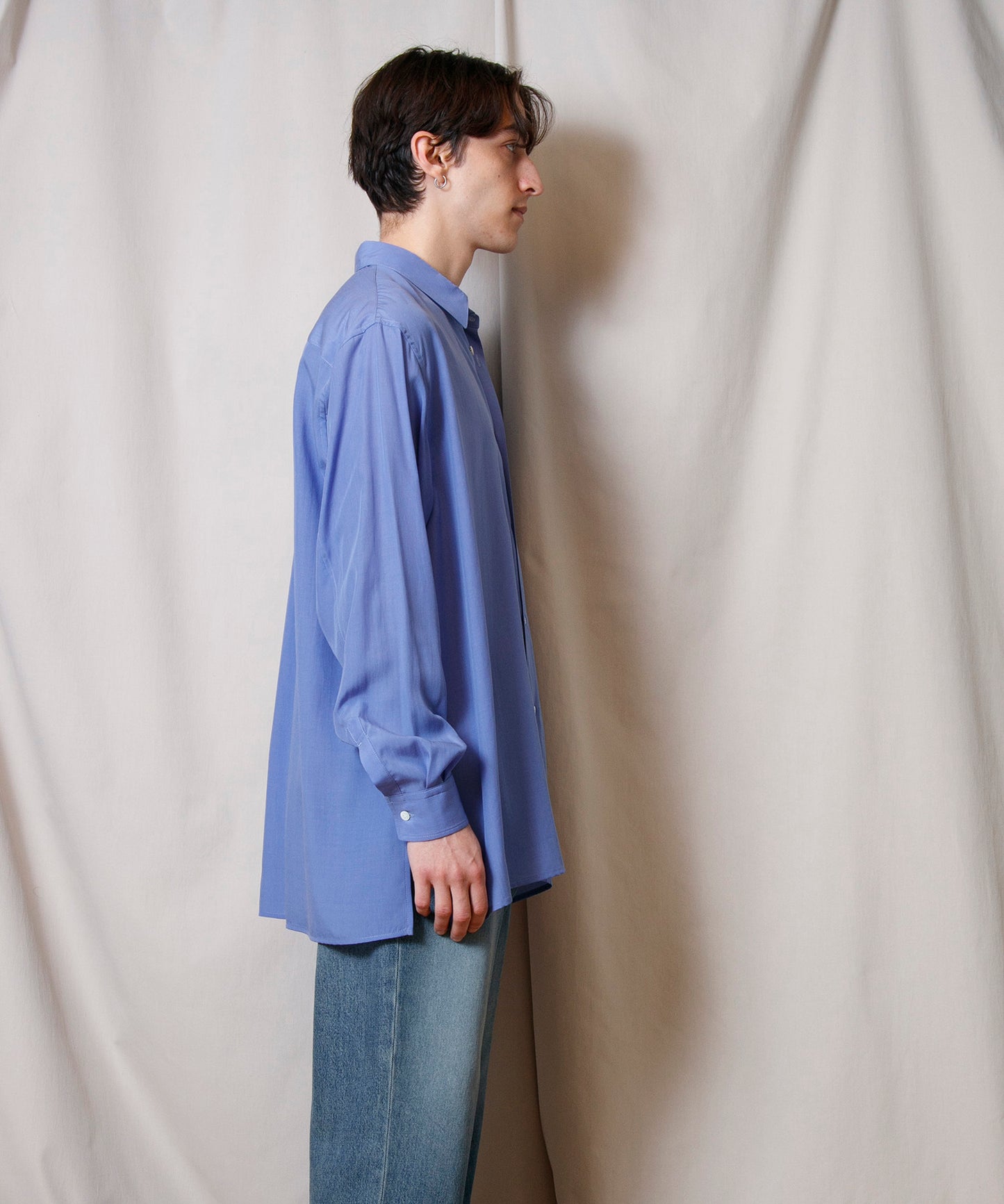 Lyocell Square Hem Shirt