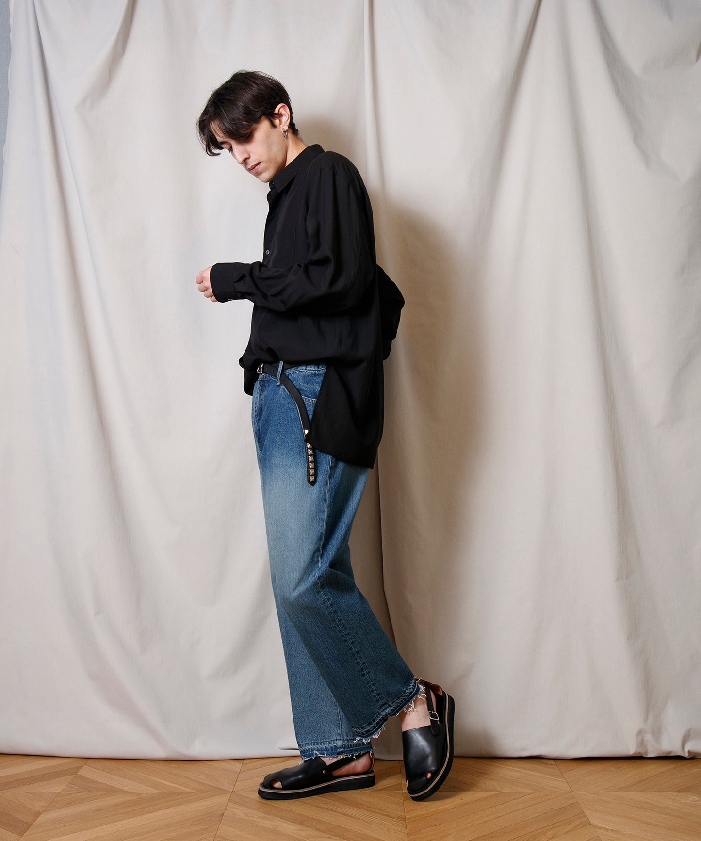 Lyocell Square Hem Shirt