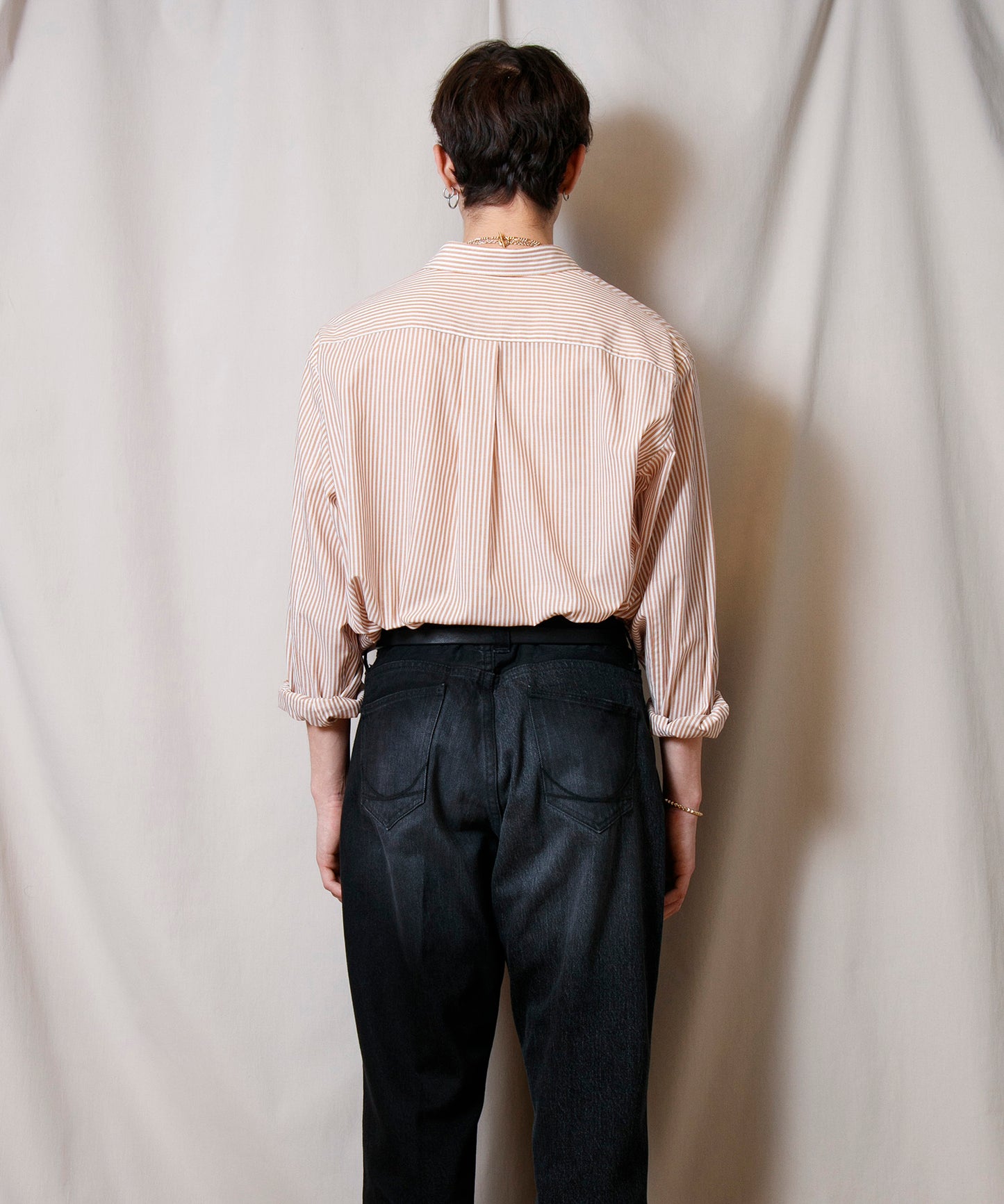 Voil Cotton Round Hem Shirt