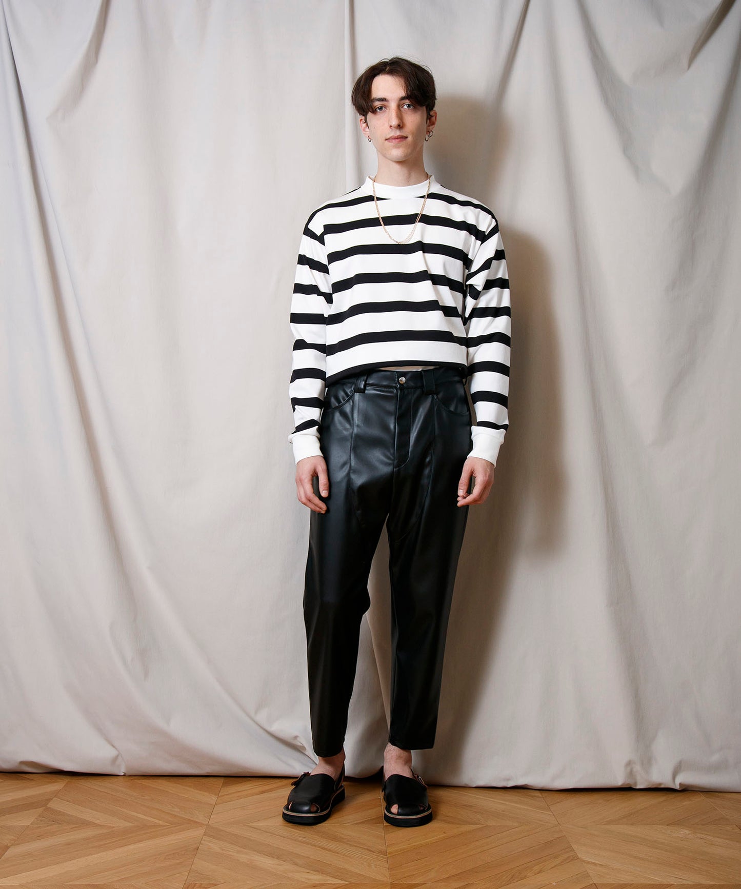 Synthetic Leather Oversized Biker Pants