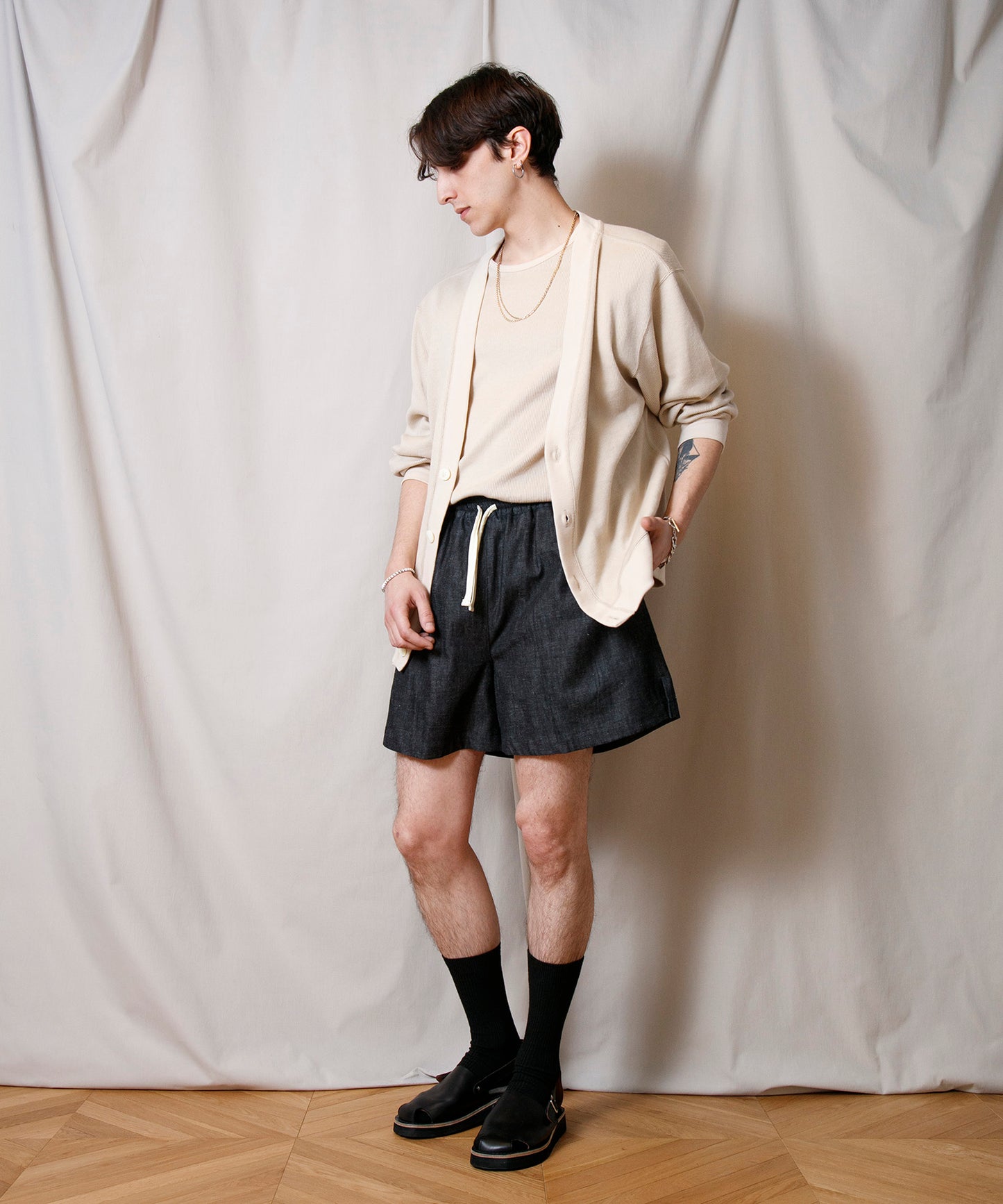 Underwear Rib Cardigan
