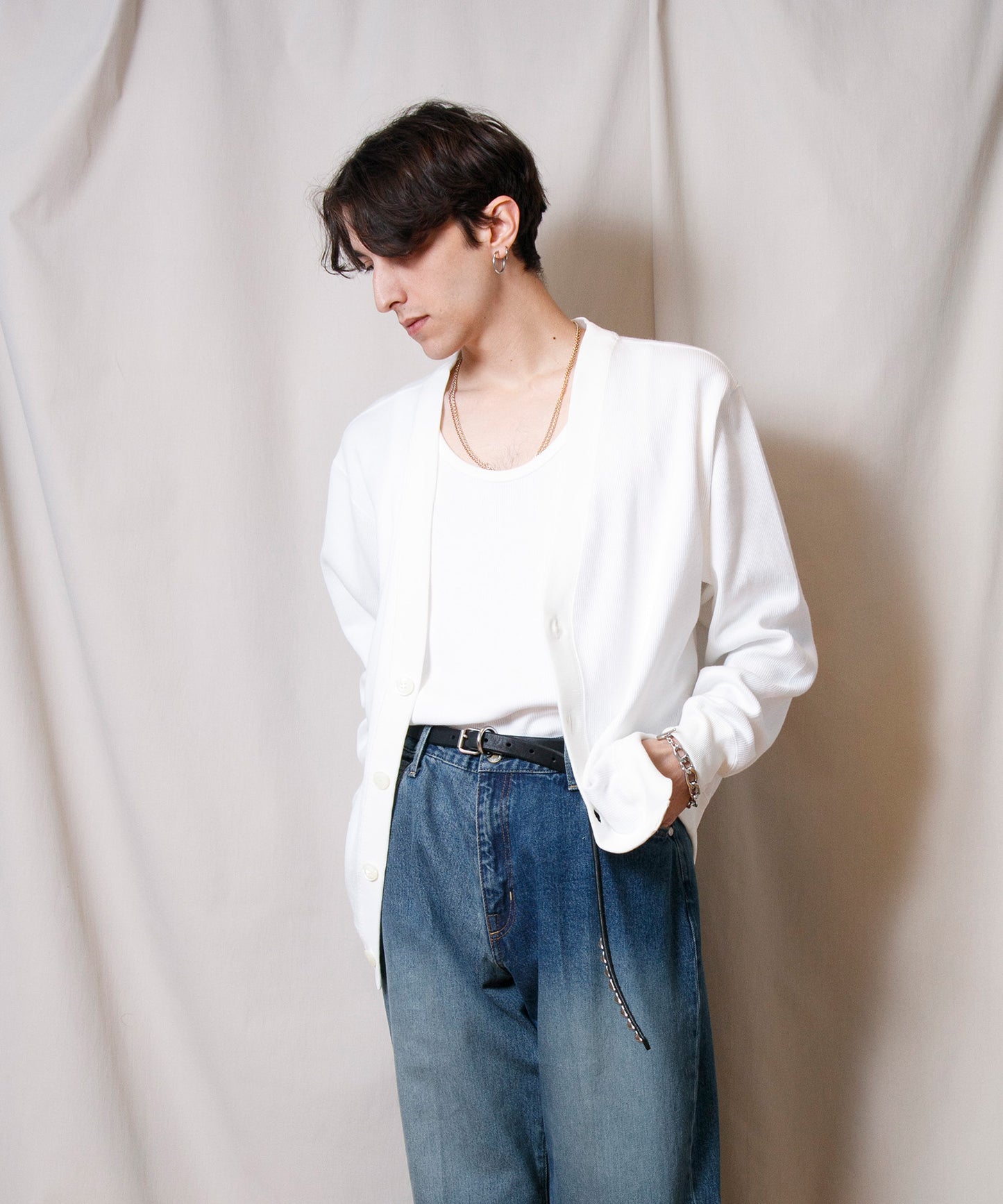 Underwear Rib Cardigan