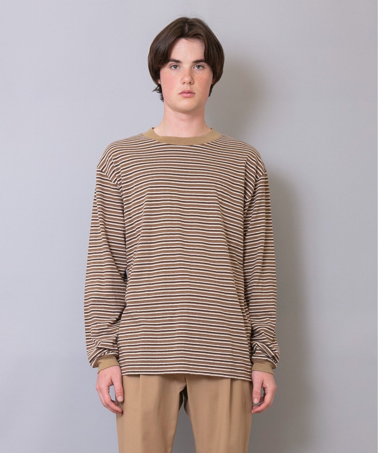 Multi-border Long Sleeves T-shirt