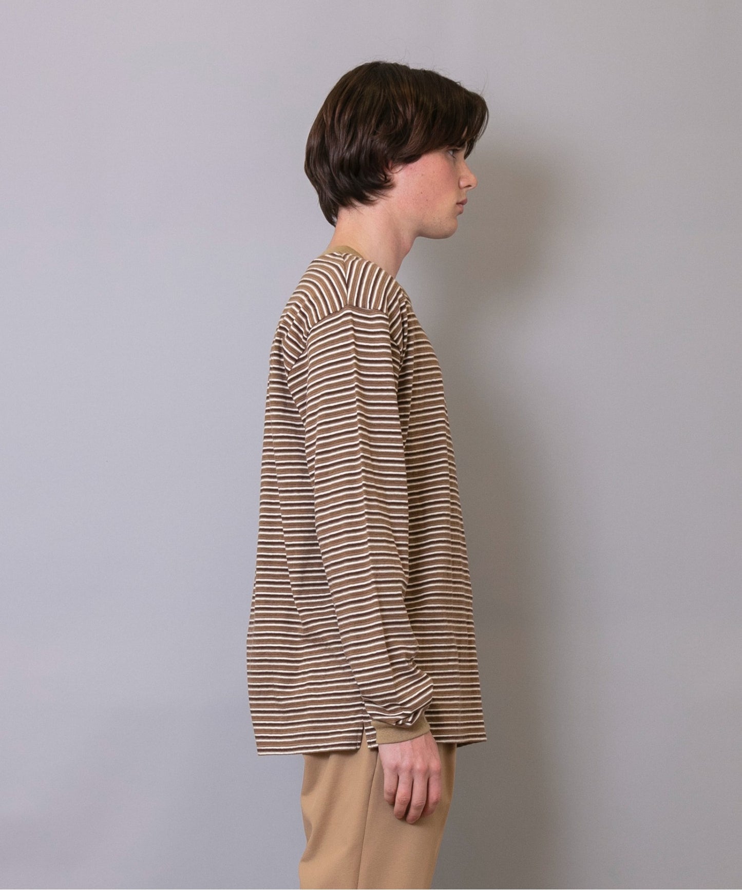 Multi-border Long Sleeves T-shirt