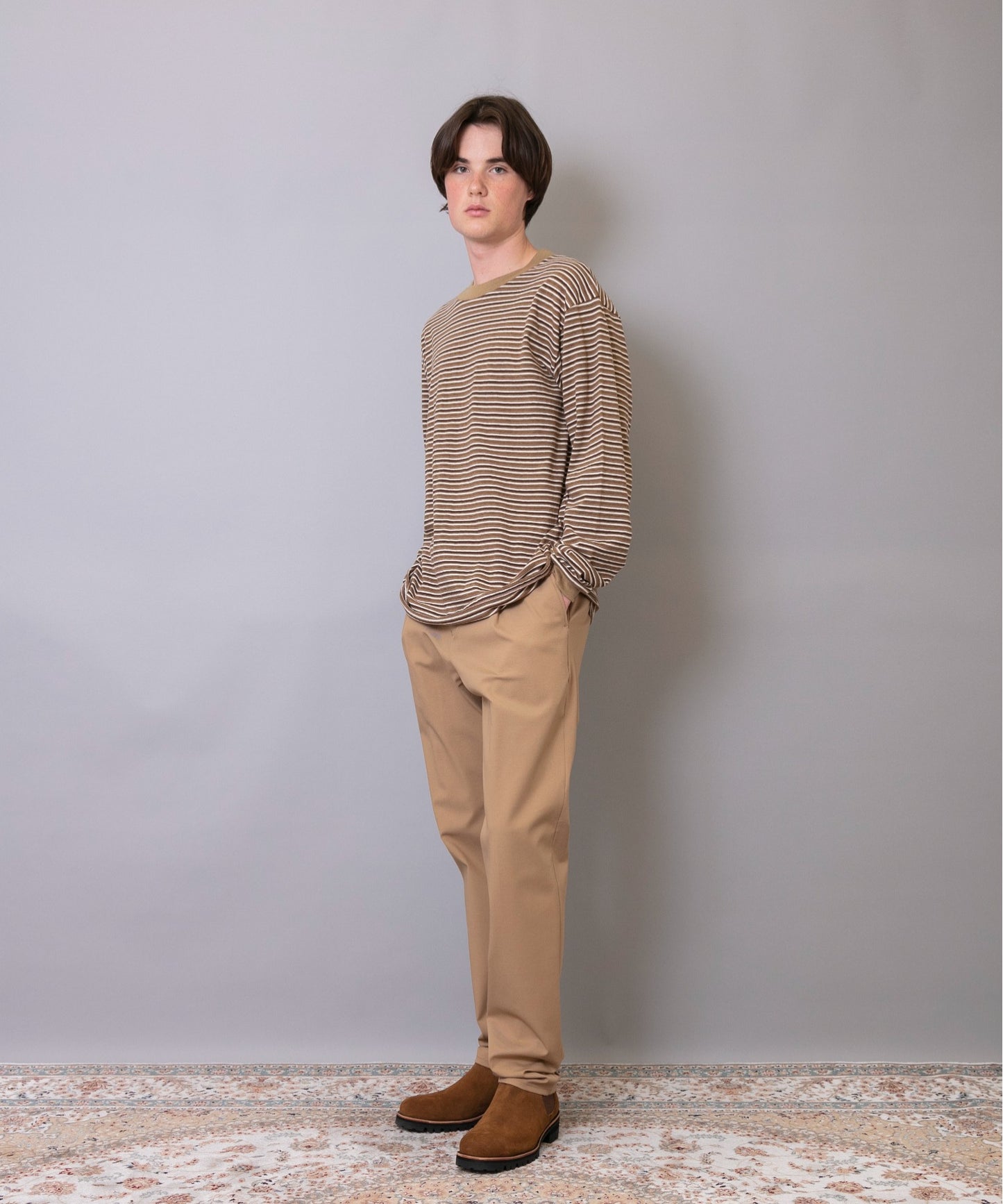 Multi-border Long Sleeves T-shirt