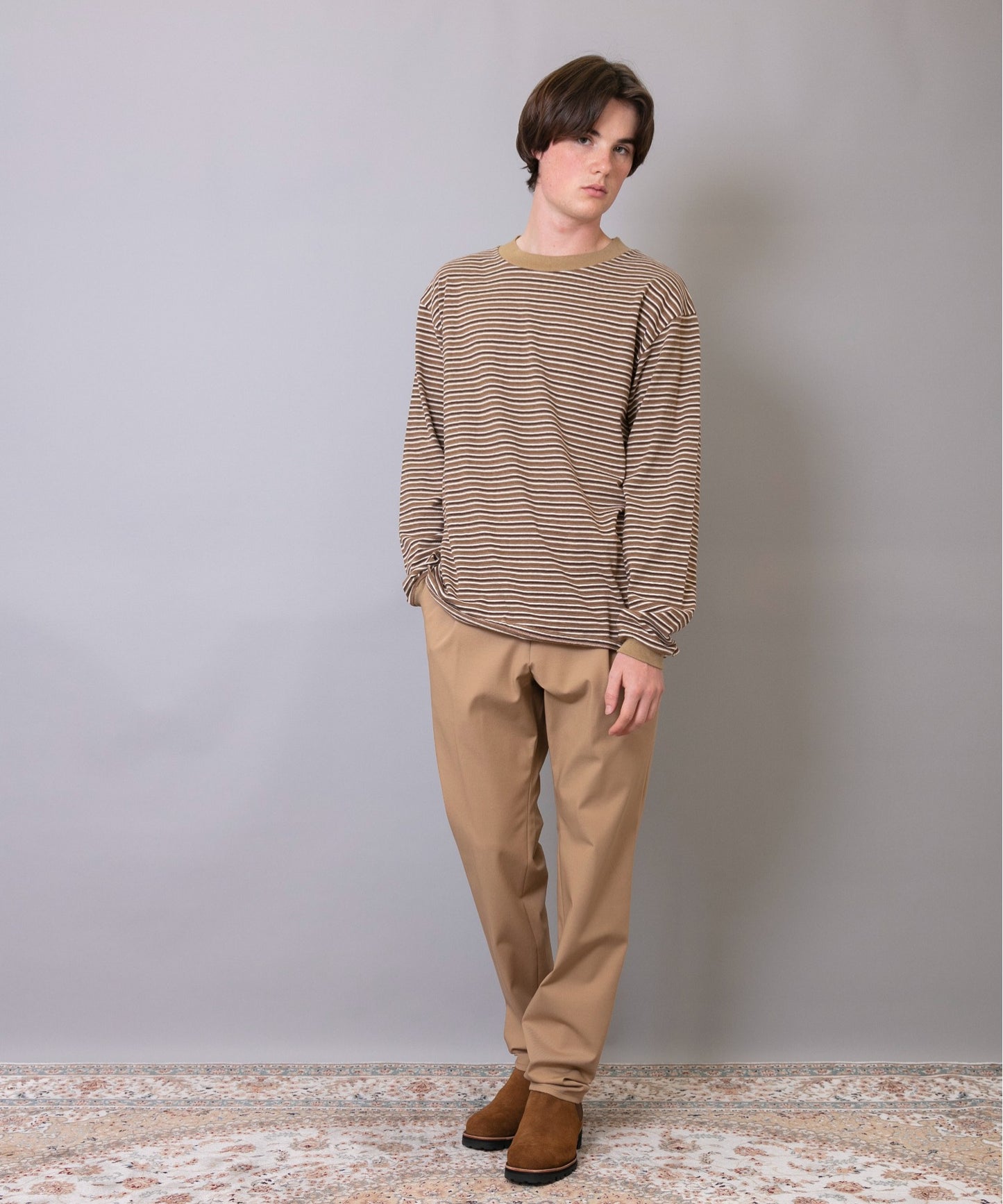 Multi-border Long Sleeves T-shirt