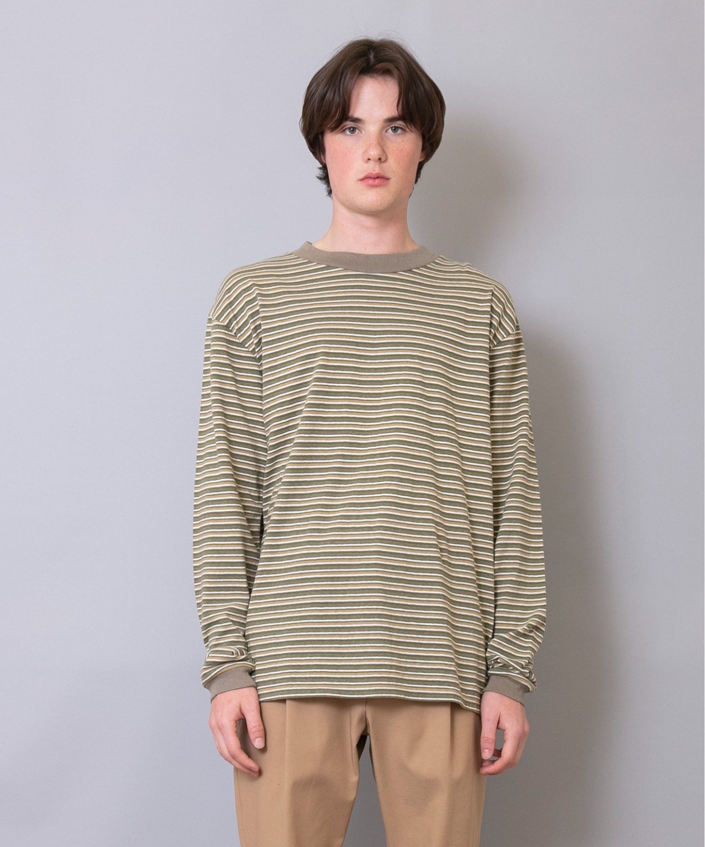 Multi-border Long Sleeves T-shirt