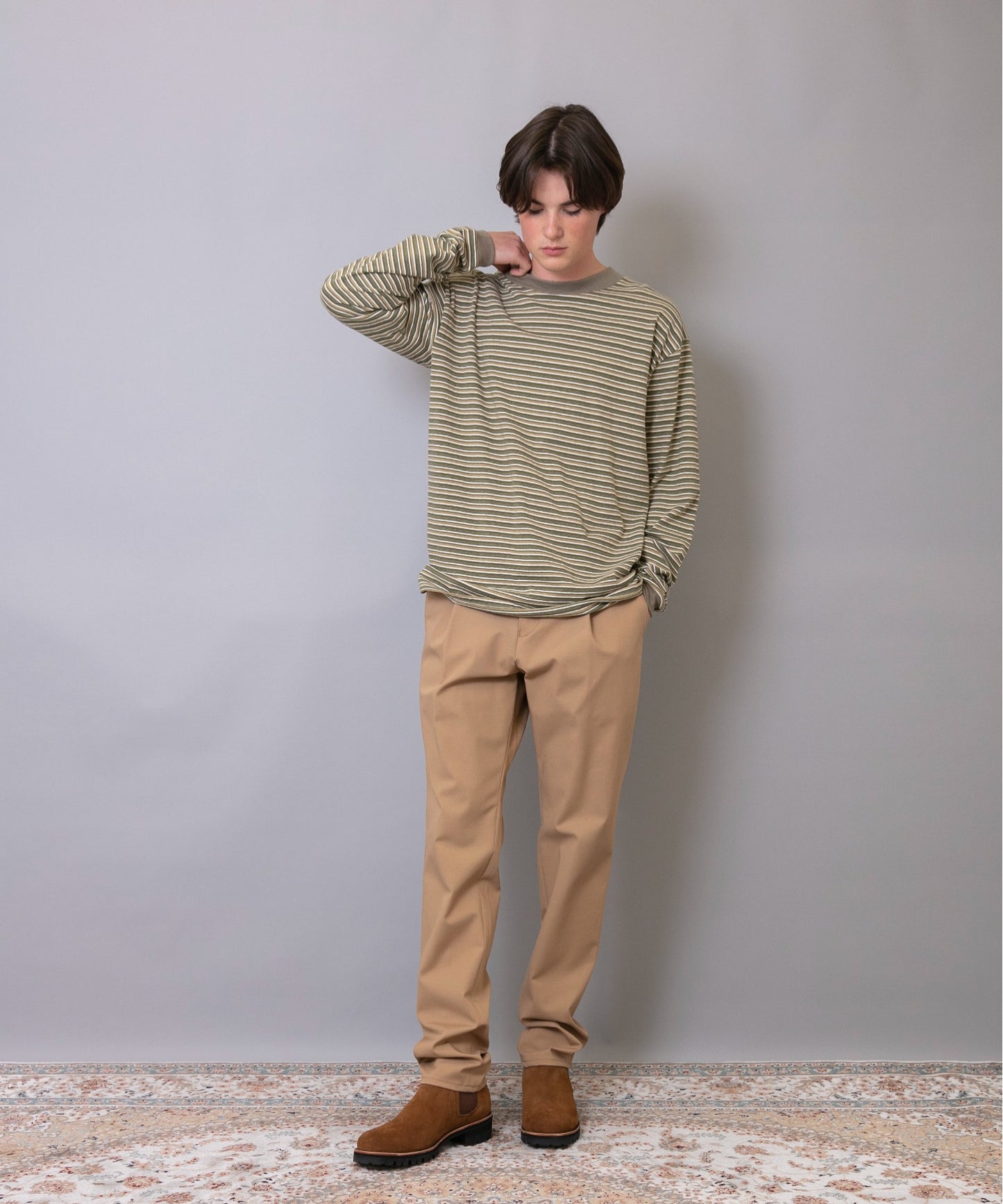 Multi-border Long Sleeves T-shirt