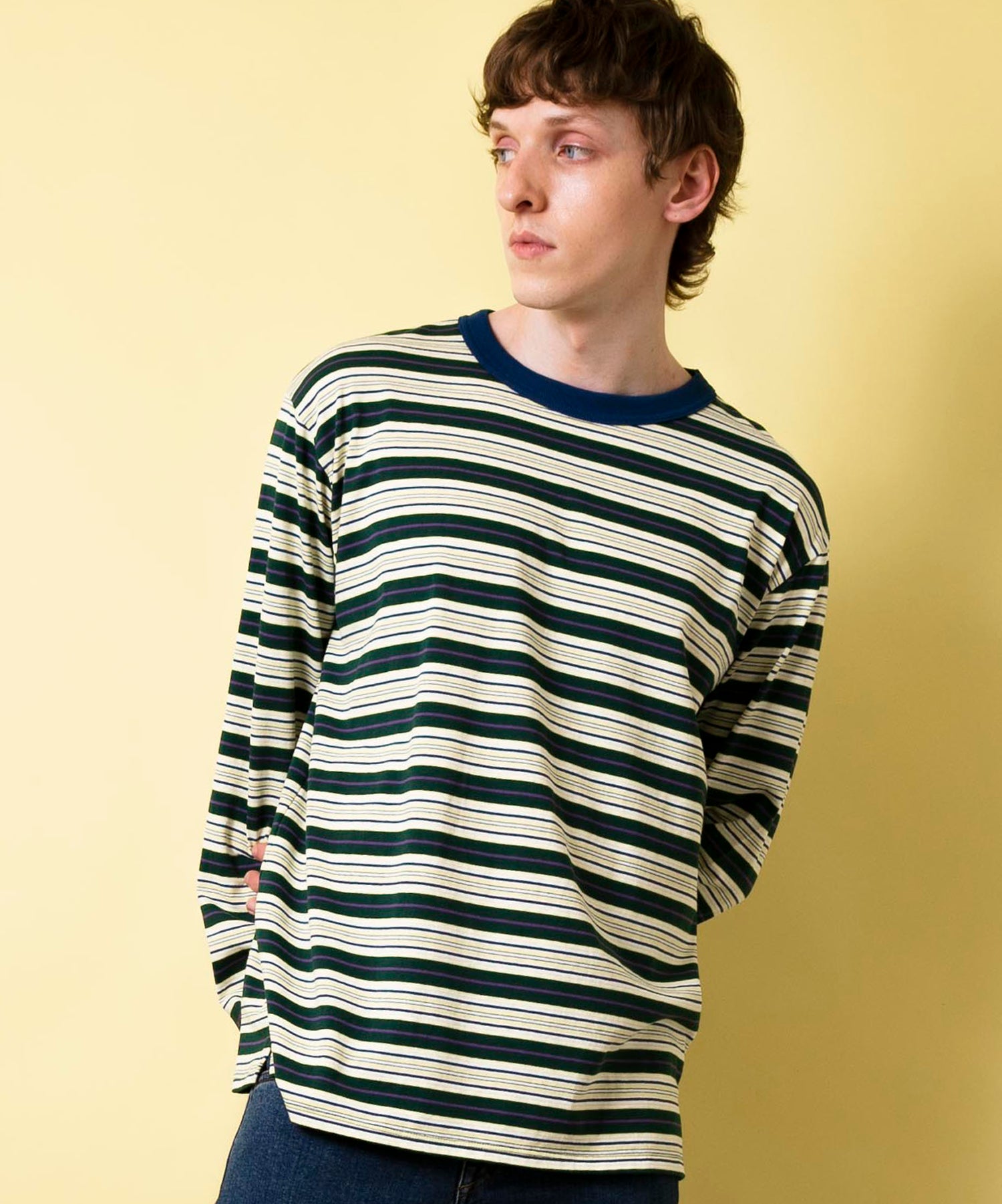 Multi-border Long Sleeves T-shirt – FACTOTUM