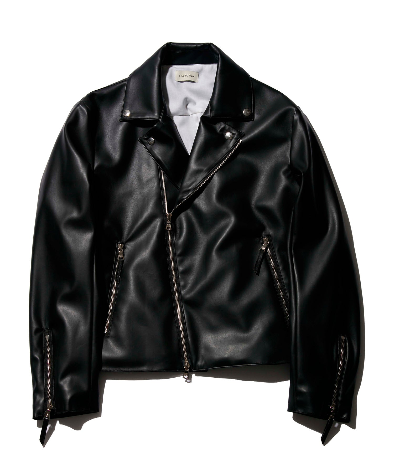 Synthetic Leather Oversized Biker W Jacket