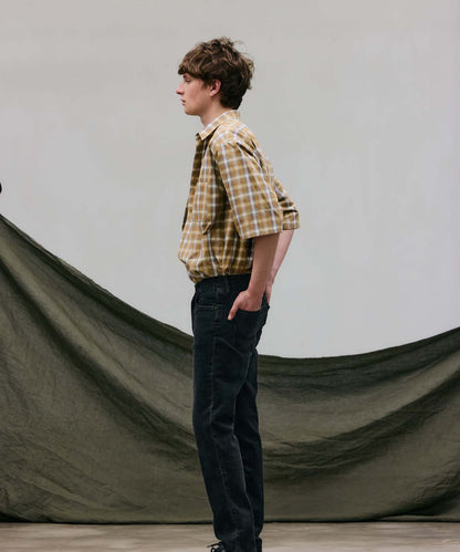 Check Wide Short Sleeve Shirt